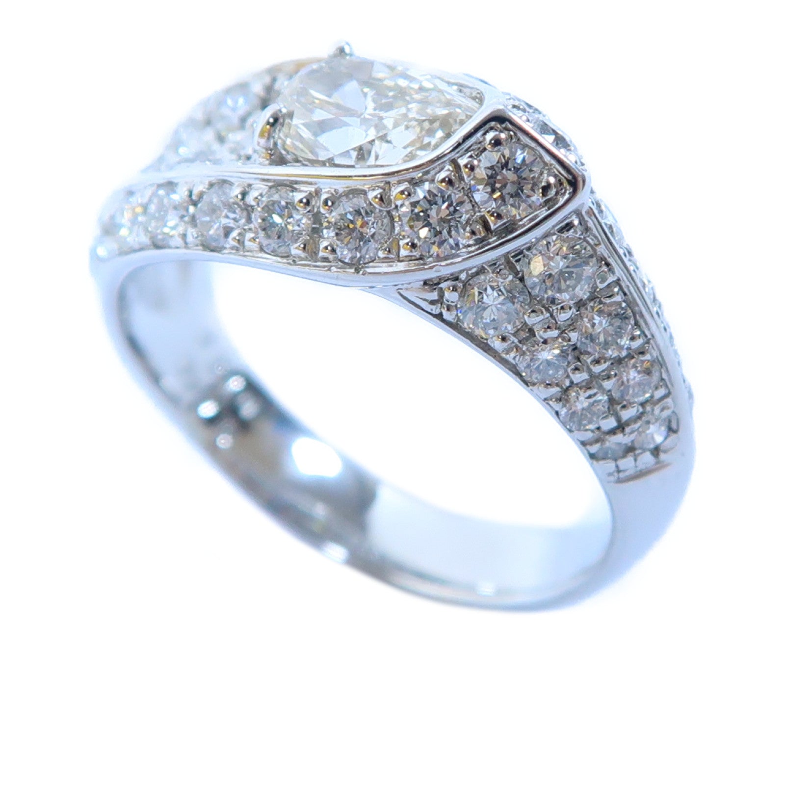JEWELRY PT900鉑金Diamond Ring 1.00ct/0.640ct鑽石戒指US#6.5