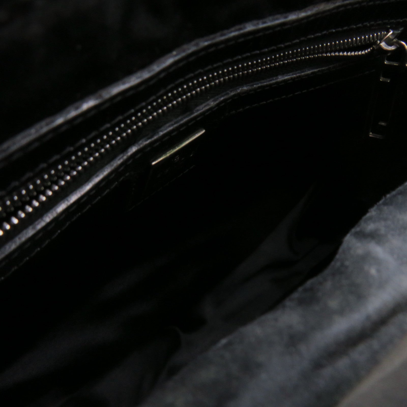FENDI 【激減優惠】蛇皮皮革Shoulder Bag肩背袋黑色
