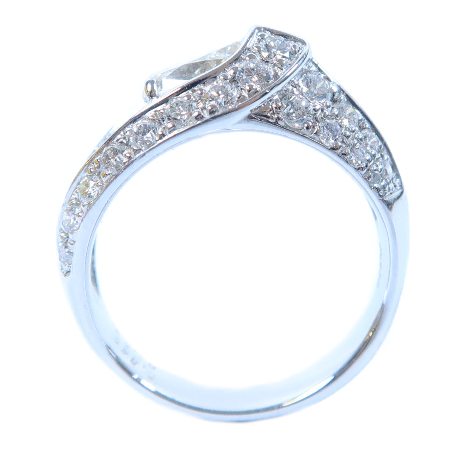 JEWELRY PT900鉑金Diamond Ring 1.00ct/0.640ct鑽石戒指US#6.5