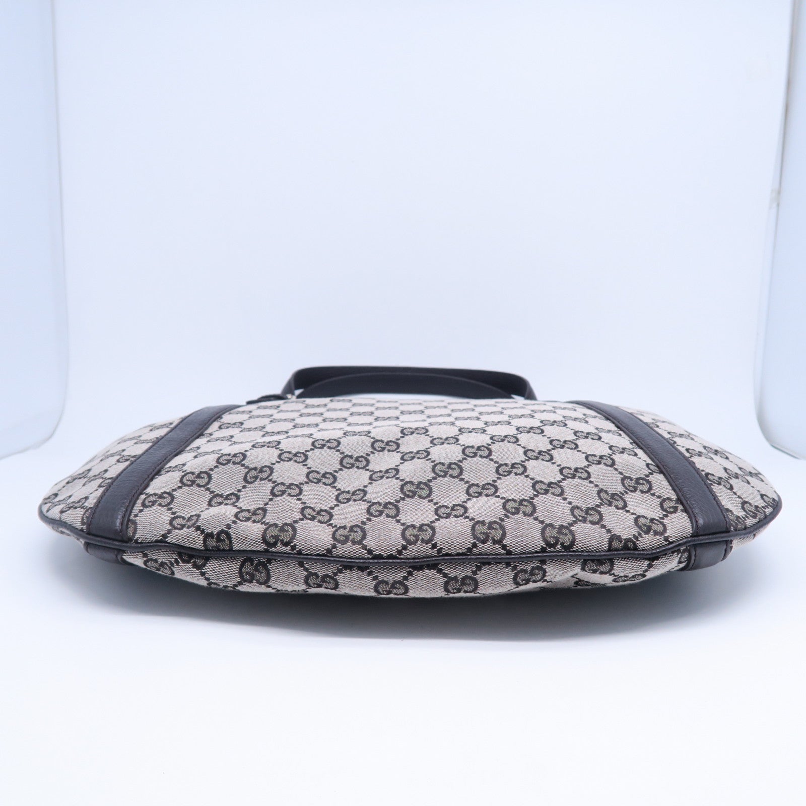 GUCCI 帆布2 Way Shoulder Bag銀扣手挽肩背兩用啡色