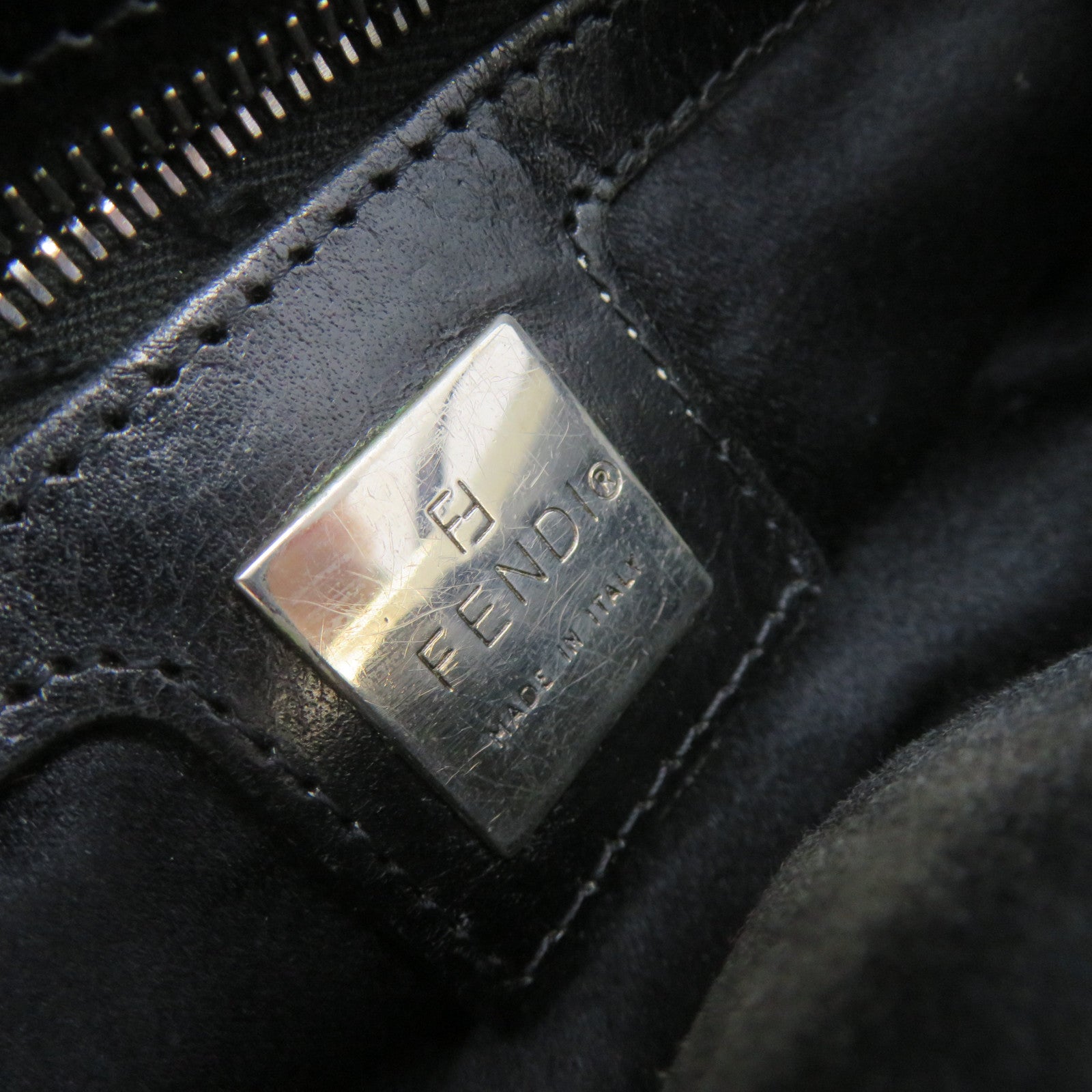 FENDI 【激減優惠】蛇皮皮革Shoulder Bag肩背袋黑色