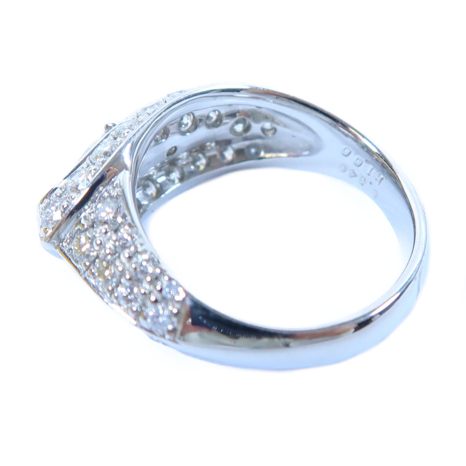 JEWELRY PT900鉑金Diamond Ring 1.00ct/0.640ct鑽石戒指US#6.5