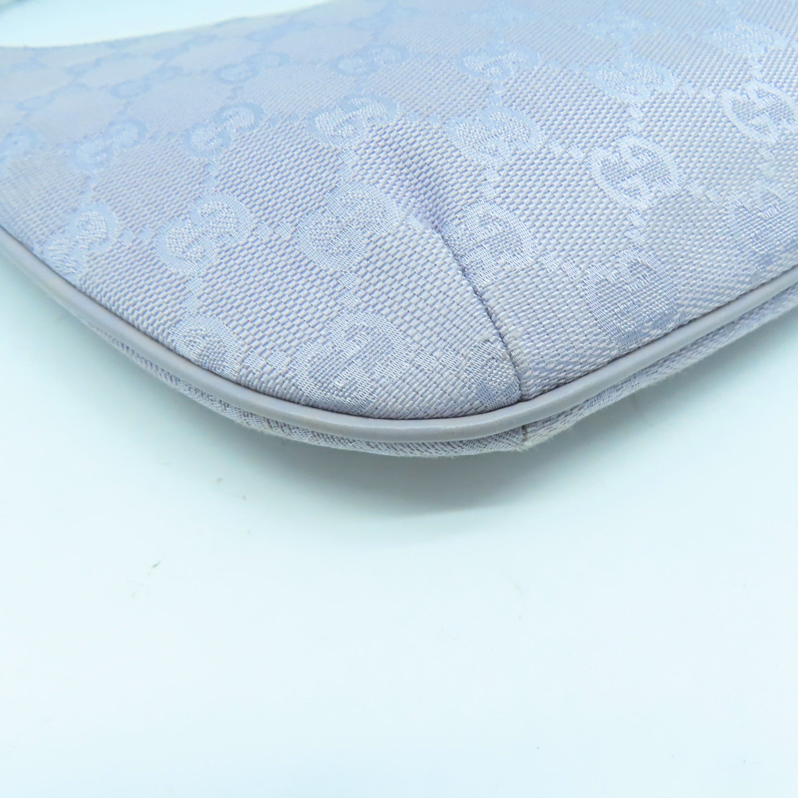 GUCCI 帆布Shoulder Bag銀扣肩背袋紫色