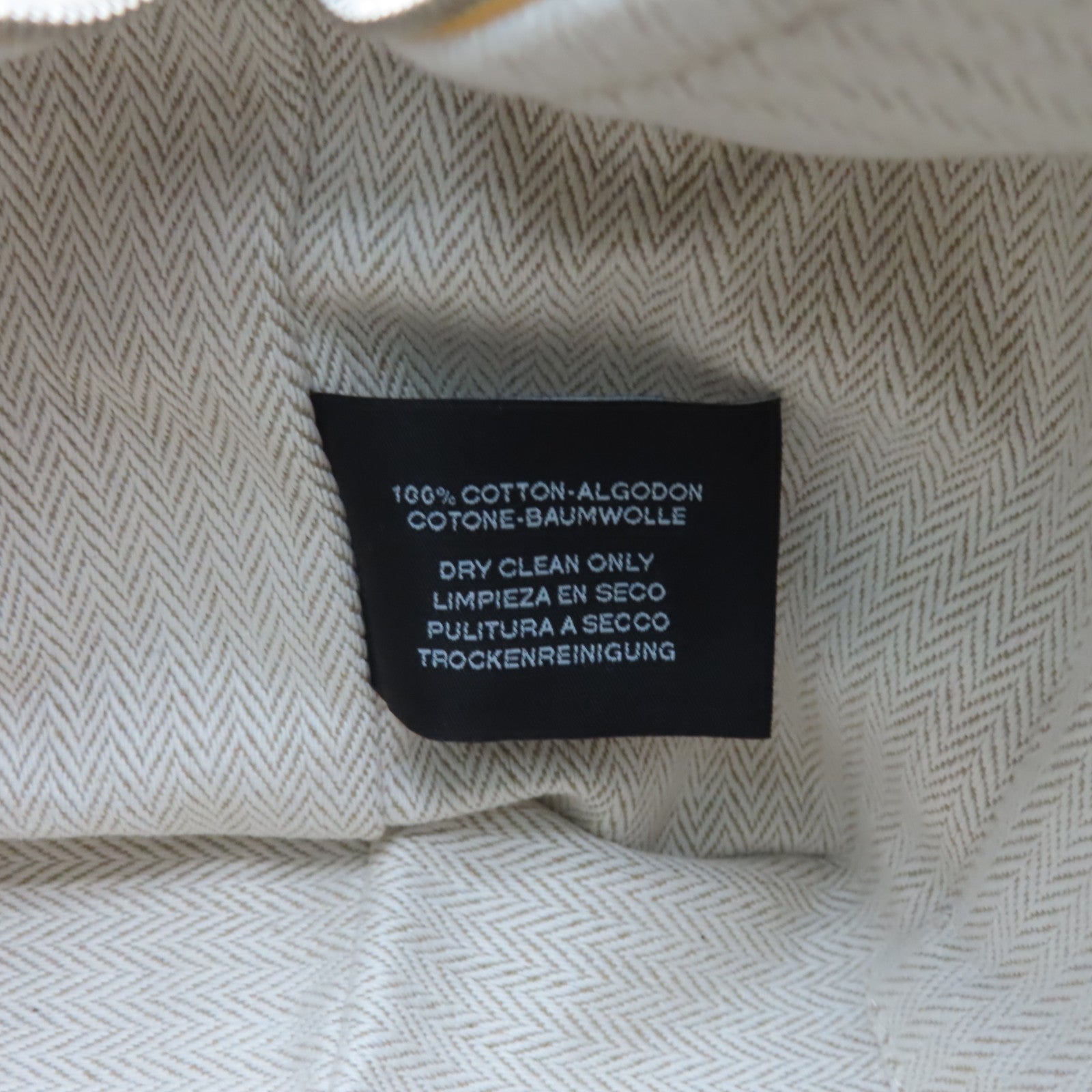 HERMES 帆布Bride a Brac Case銀扣手拿包米色
