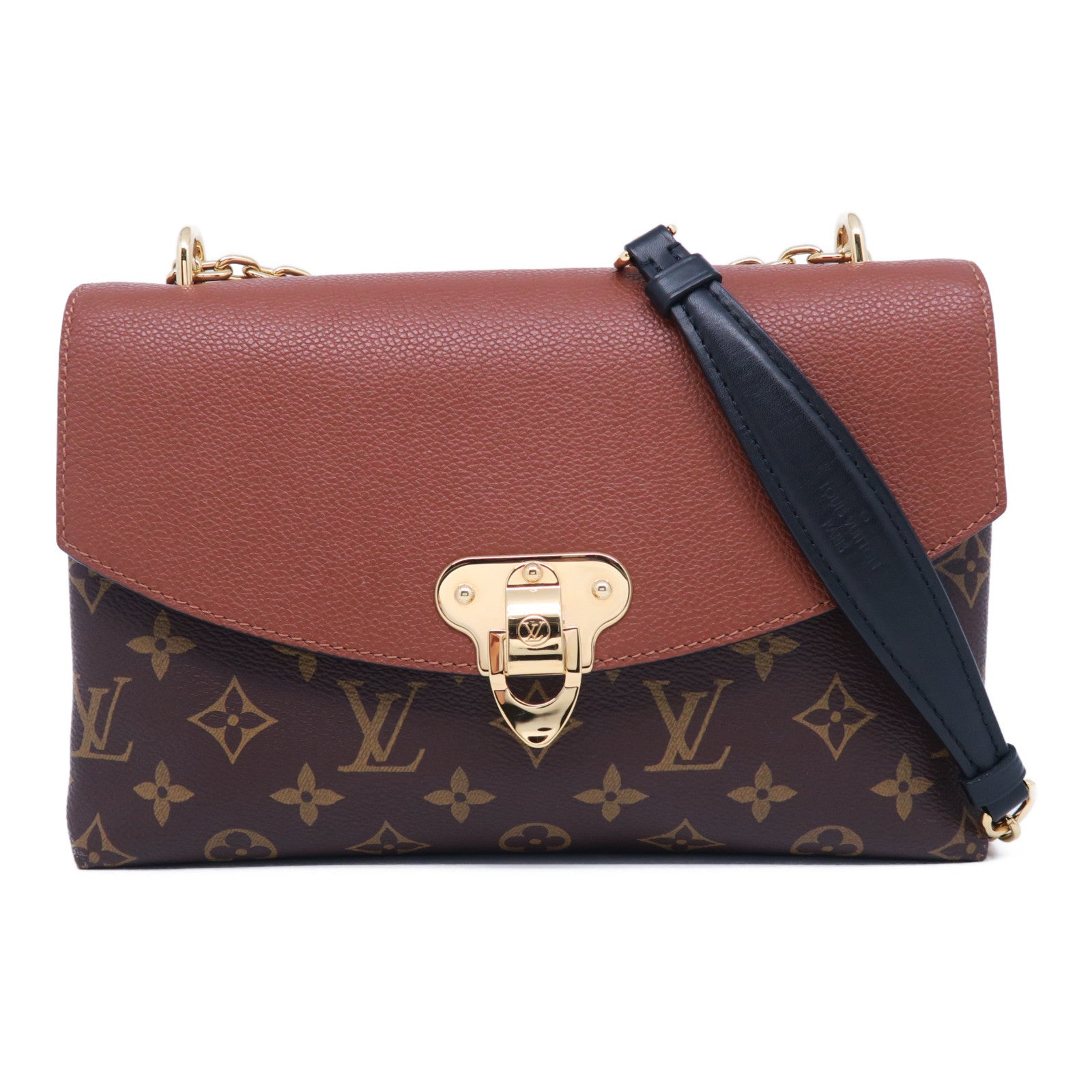 LOUIS VUITTON 【激減優惠】Monogram Saint Placide金扣鏈帶肩背袋啡色