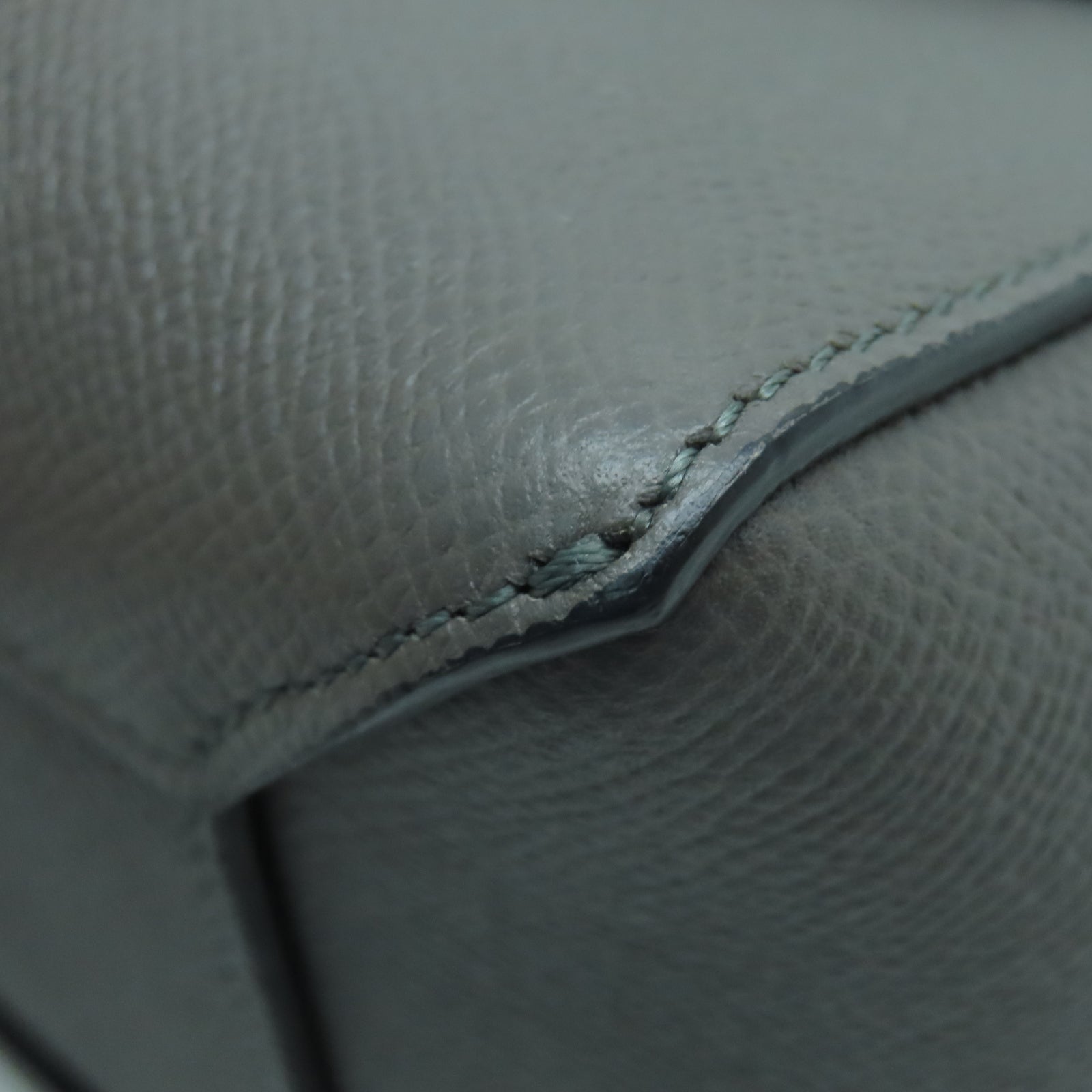 CELINE 牛皮皮革Belt Bag金扣手挽肩背兩用袋灰色