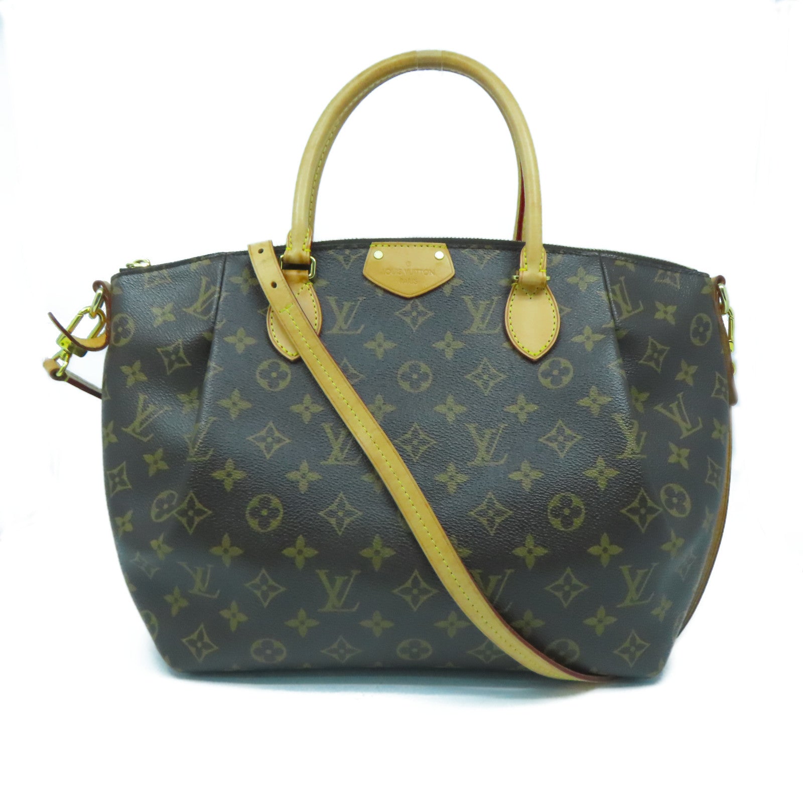 LOUIS VUITTON Monogram Turenne MM金扣手挽肩背兩用袋啡色