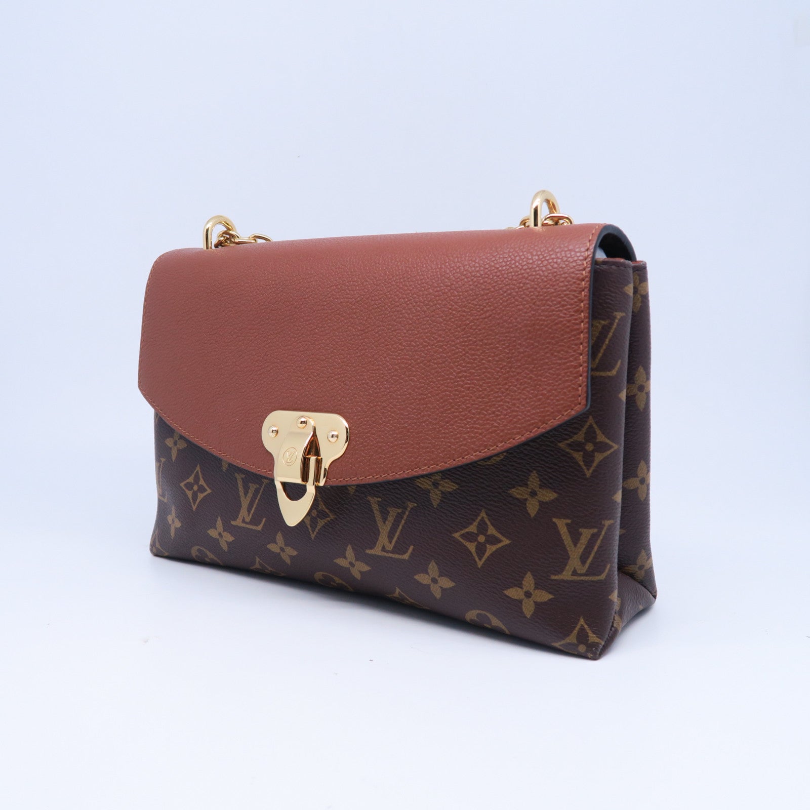 LOUIS VUITTON 【激減優惠】Monogram Saint Placide金扣鏈帶肩背袋啡色