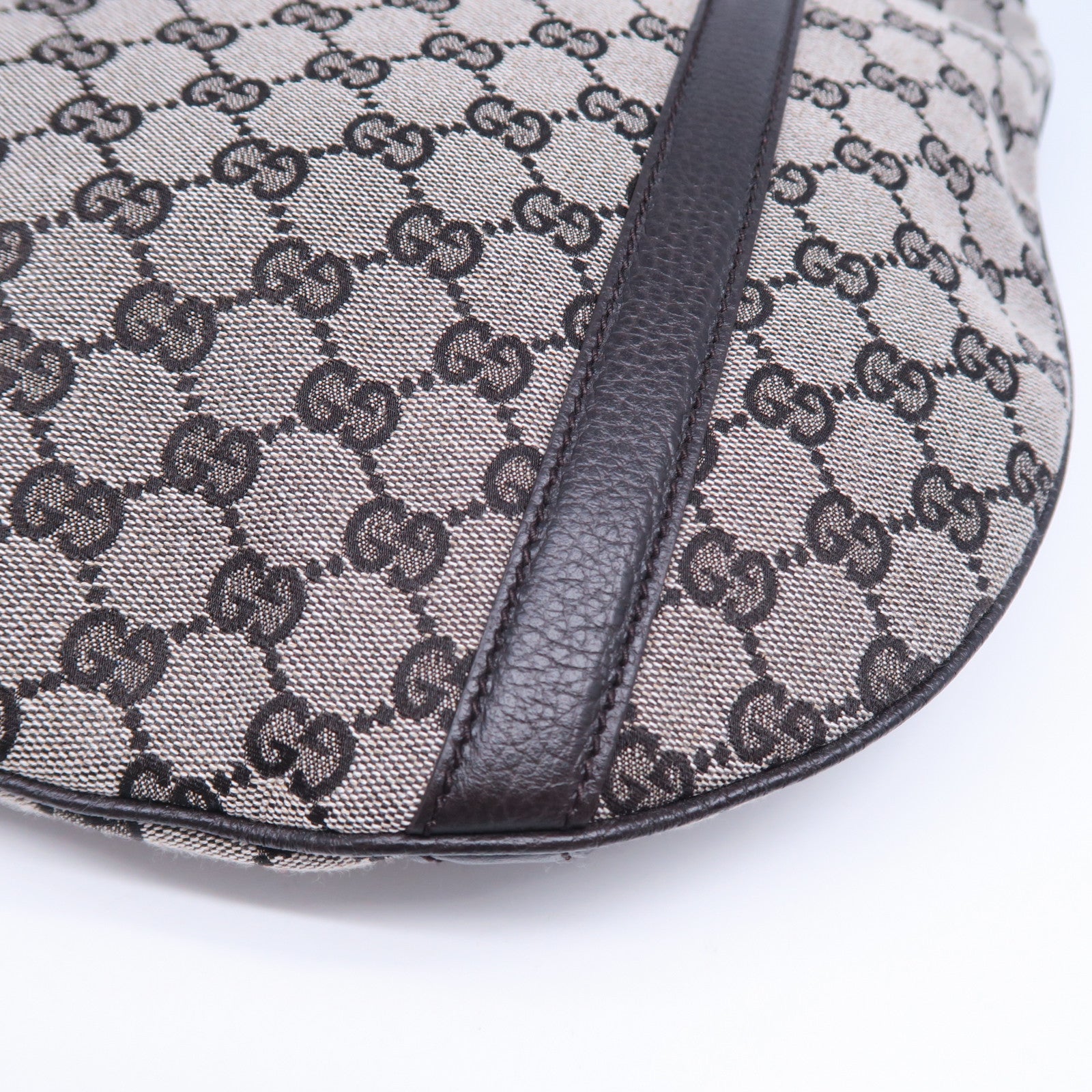 GUCCI 帆布2 Way Shoulder Bag銀扣手挽肩背兩用啡色
