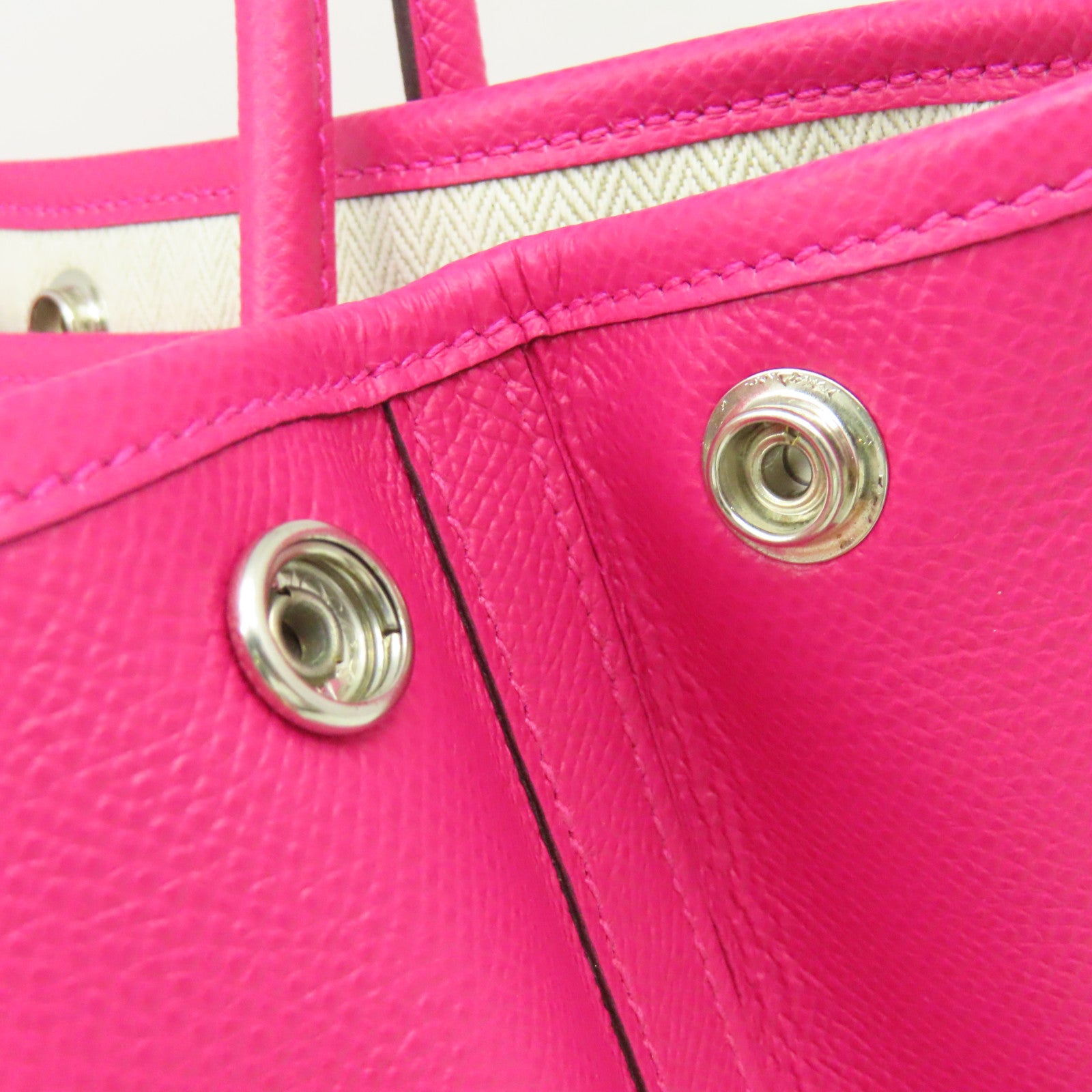 HERMES Epsom皮革Garden Party TPM Tote Bag銀扣手挽袋Rose Mexico墨西哥玫瑰色