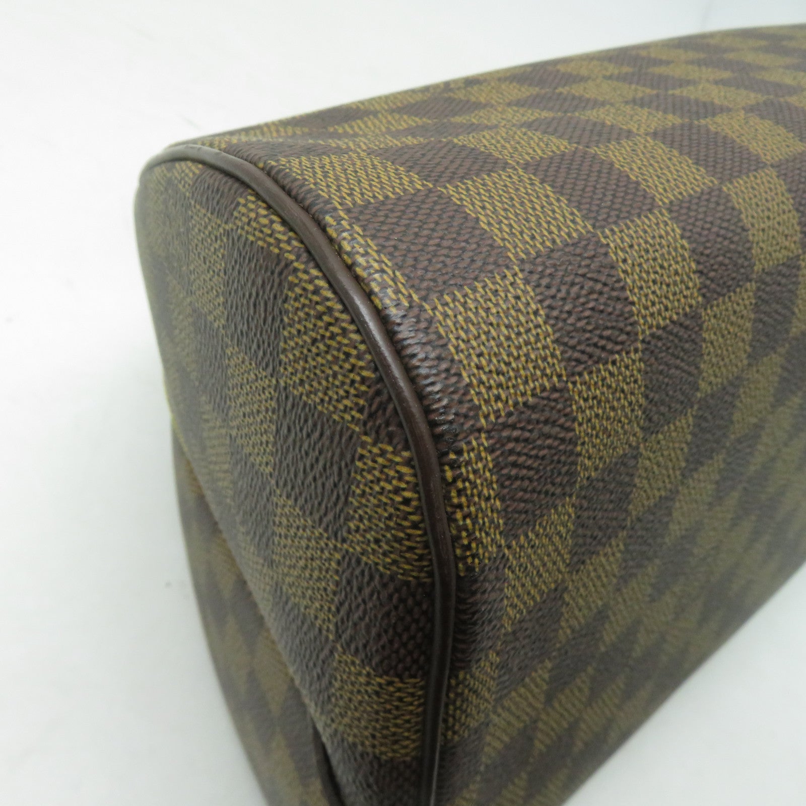 LOUIS VUITTON Damier Ebene Ribera MM金扣手挽袋啡色