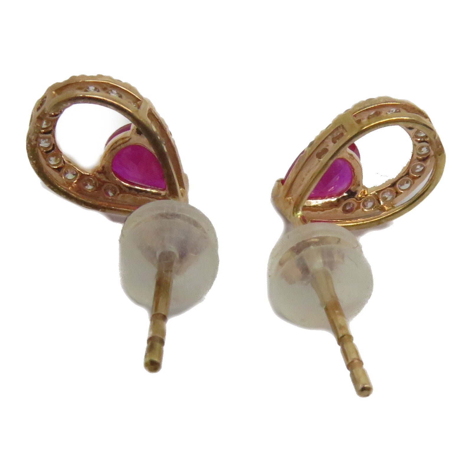 JEWELRY 18K玫瑰金Ruby Earrings 0.65ct紅寶石/0.23ct鑽石耳環