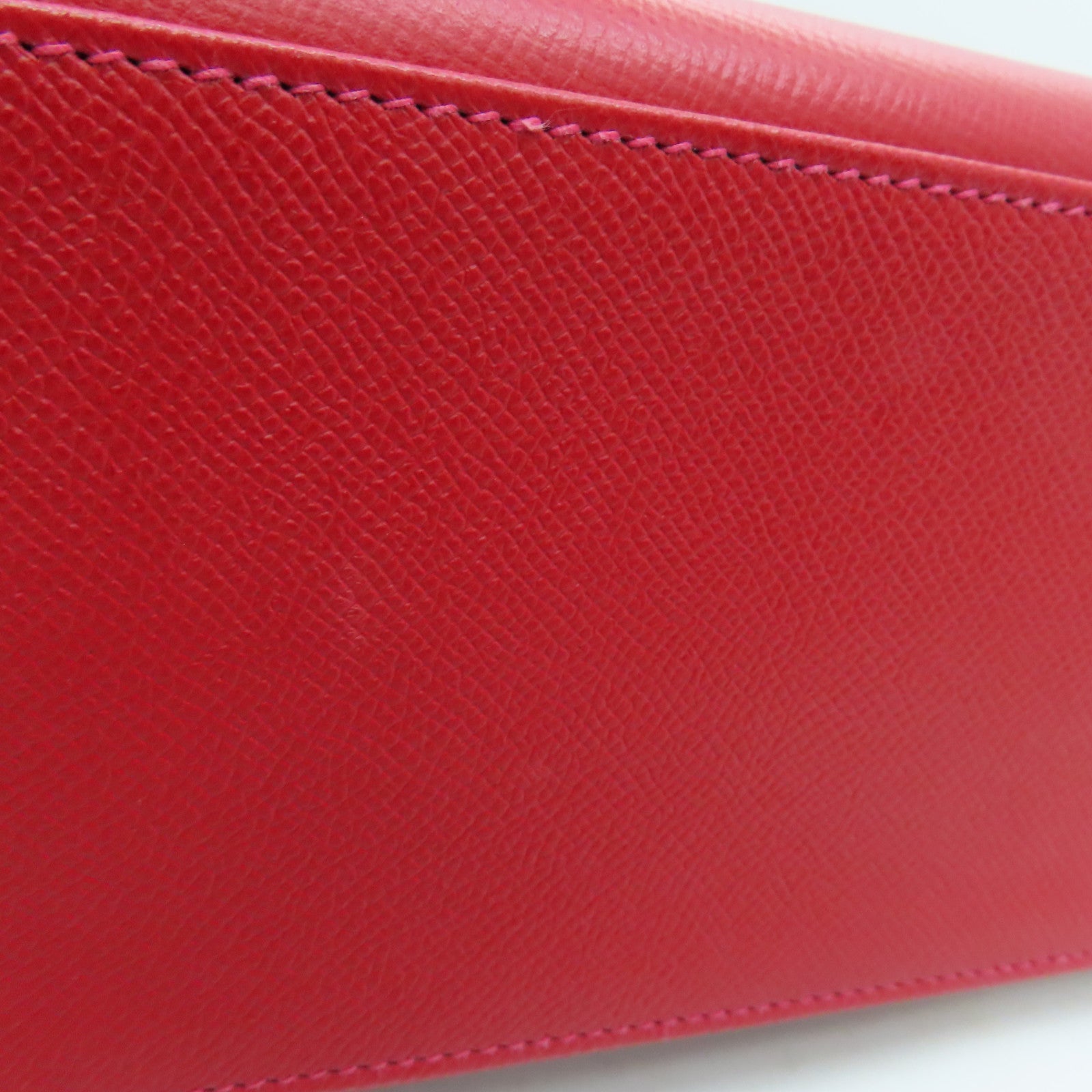 HERMES Epsom皮革Kelly 28银扣手挽袋Rouge Casaque/卡萨克红色
