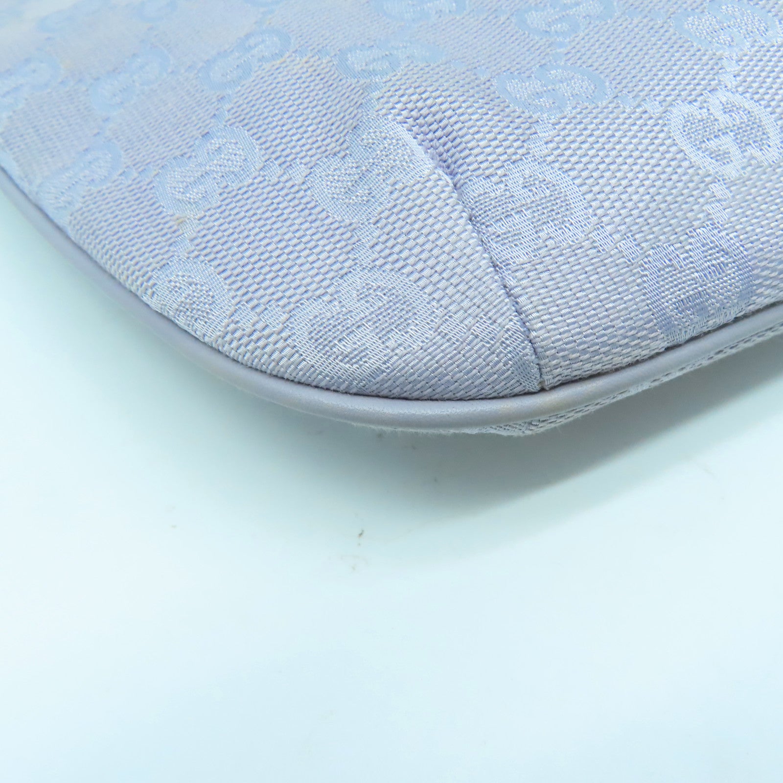 GUCCI 帆布Shoulder Bag銀扣肩背袋紫色