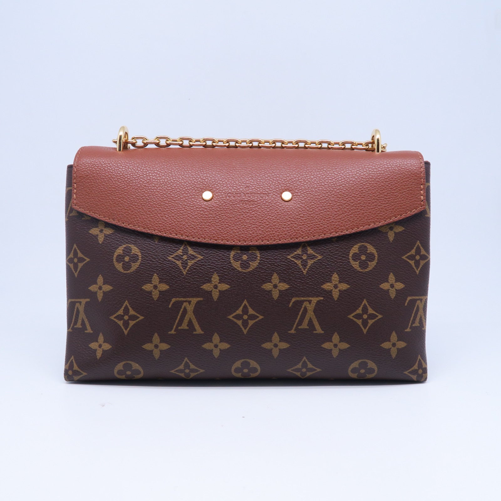 LOUIS VUITTON 【激減優惠】Monogram Saint Placide金扣鏈帶肩背袋啡色