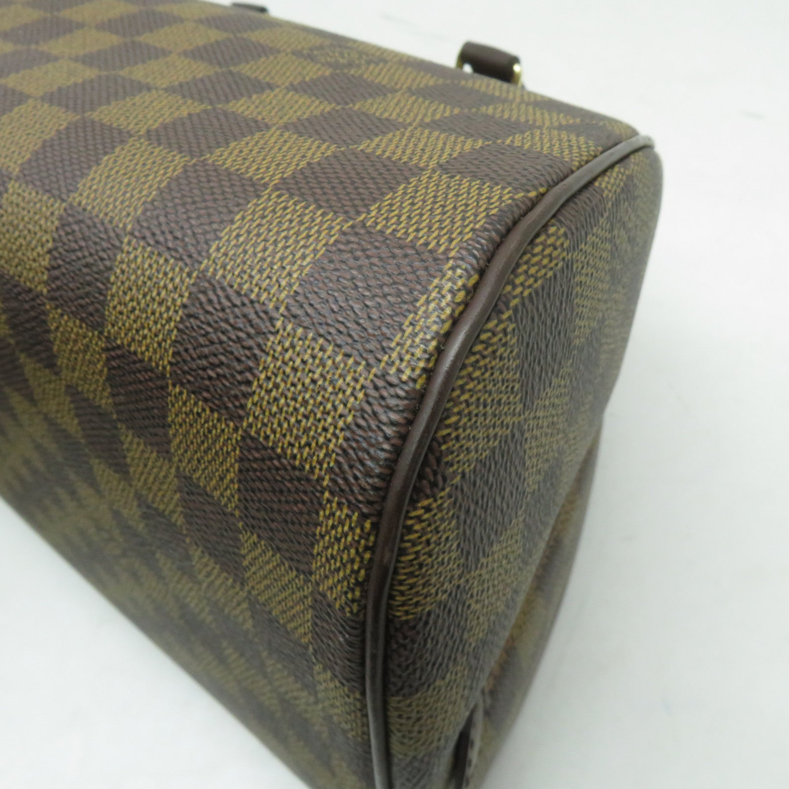 LOUIS VUITTON Damier Ebene Ribera MM金扣手挽袋啡色