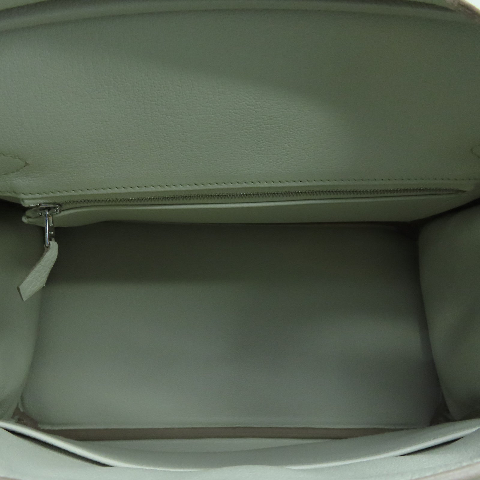 HERMES Cleremce皮革Birkin 30银扣手挽袋Beton/灰色