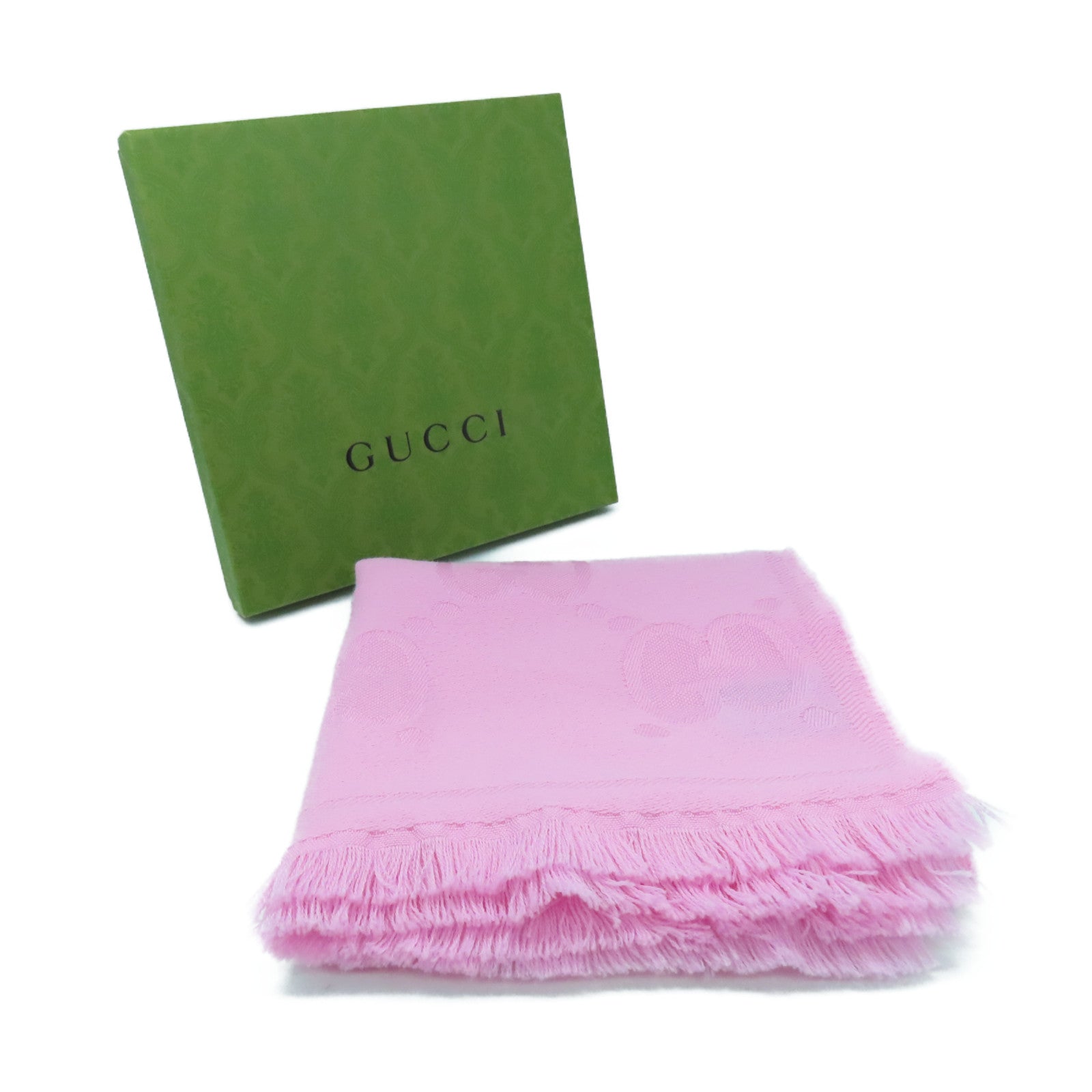 GUCCI 羊毛Scarf圍巾粉紅色