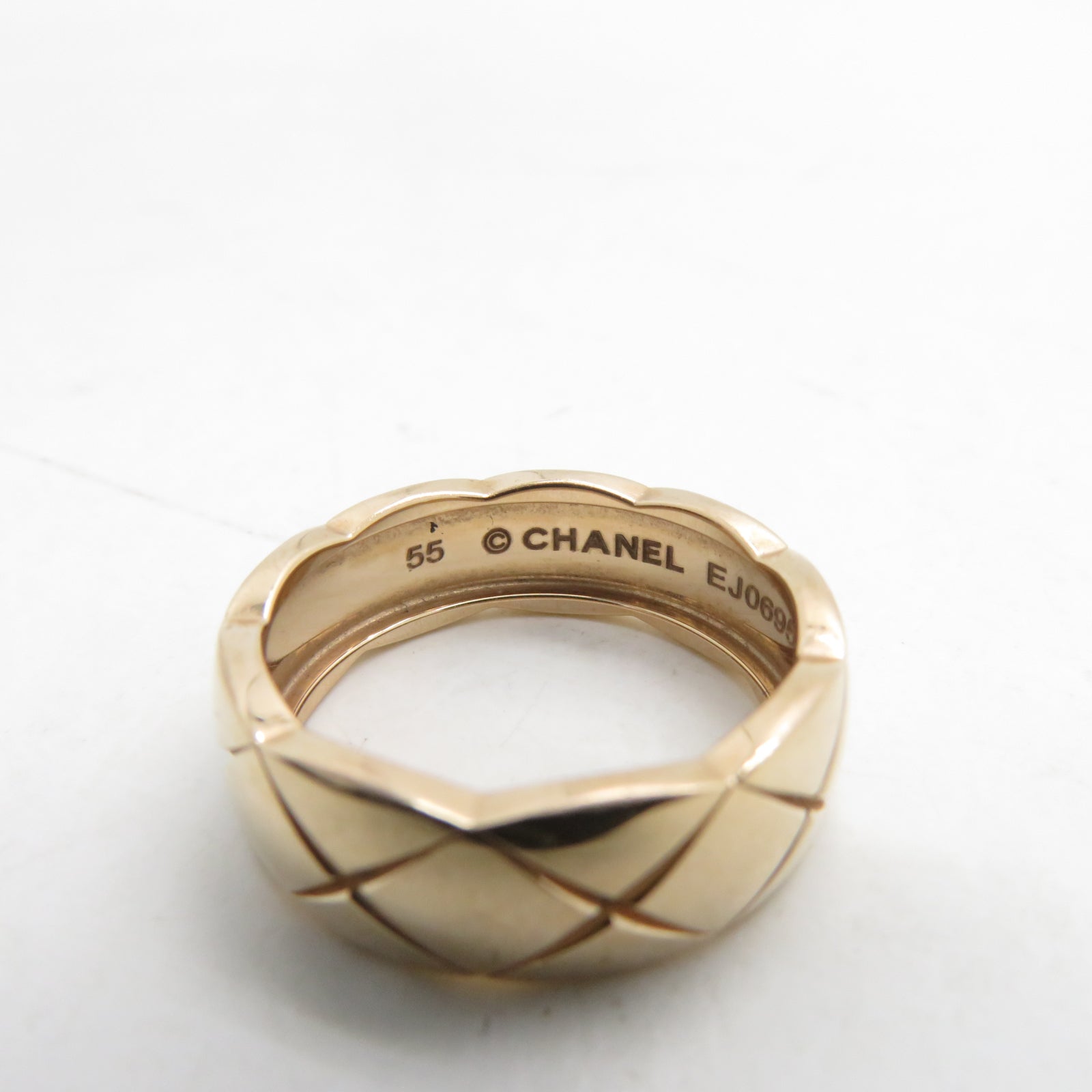 CHANEL 18K玫瑰金Coco Crush Ring戒指US#7#55