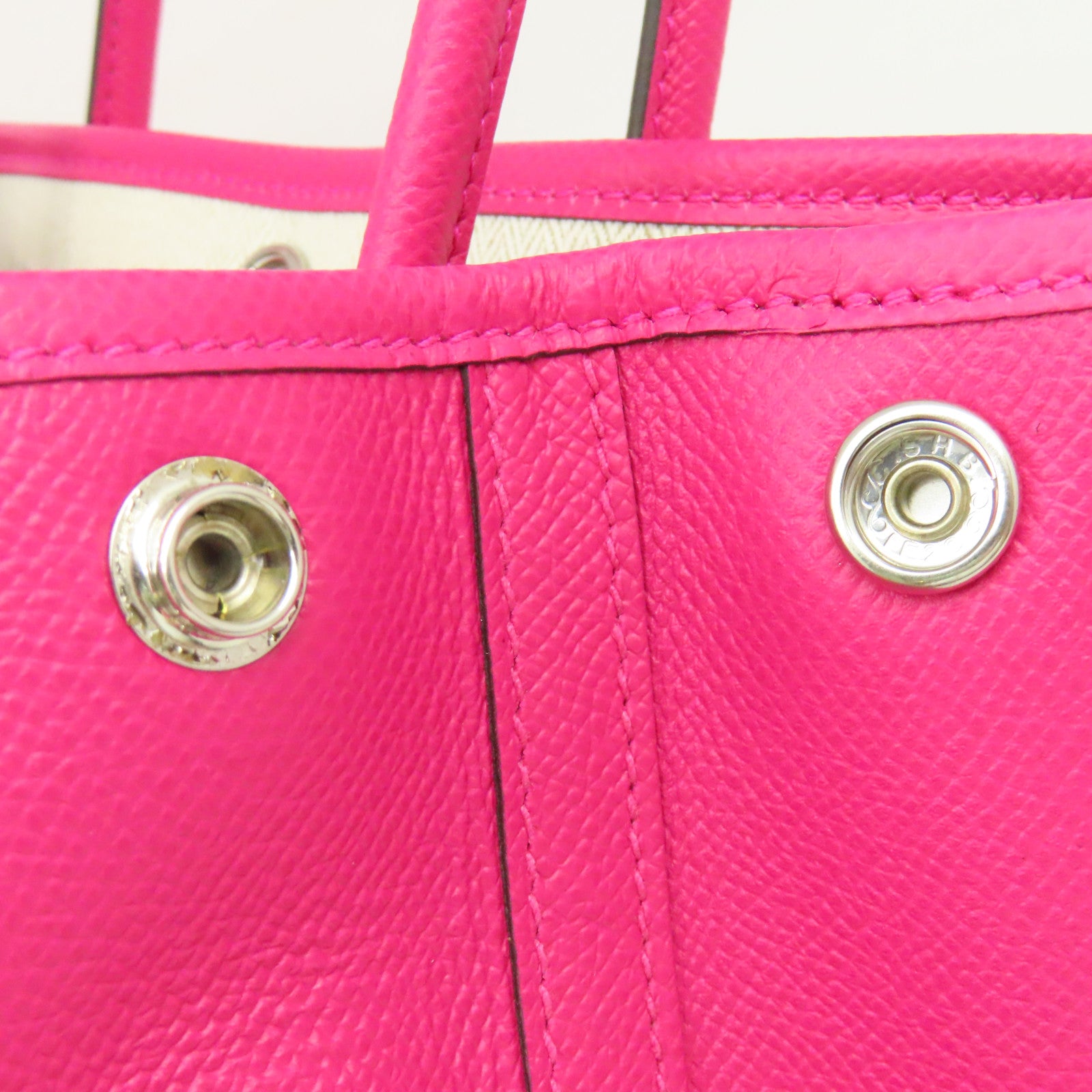 HERMES Epsom皮革Garden Party TPM Tote Bag銀扣手挽袋Rose Mexico墨西哥玫瑰色