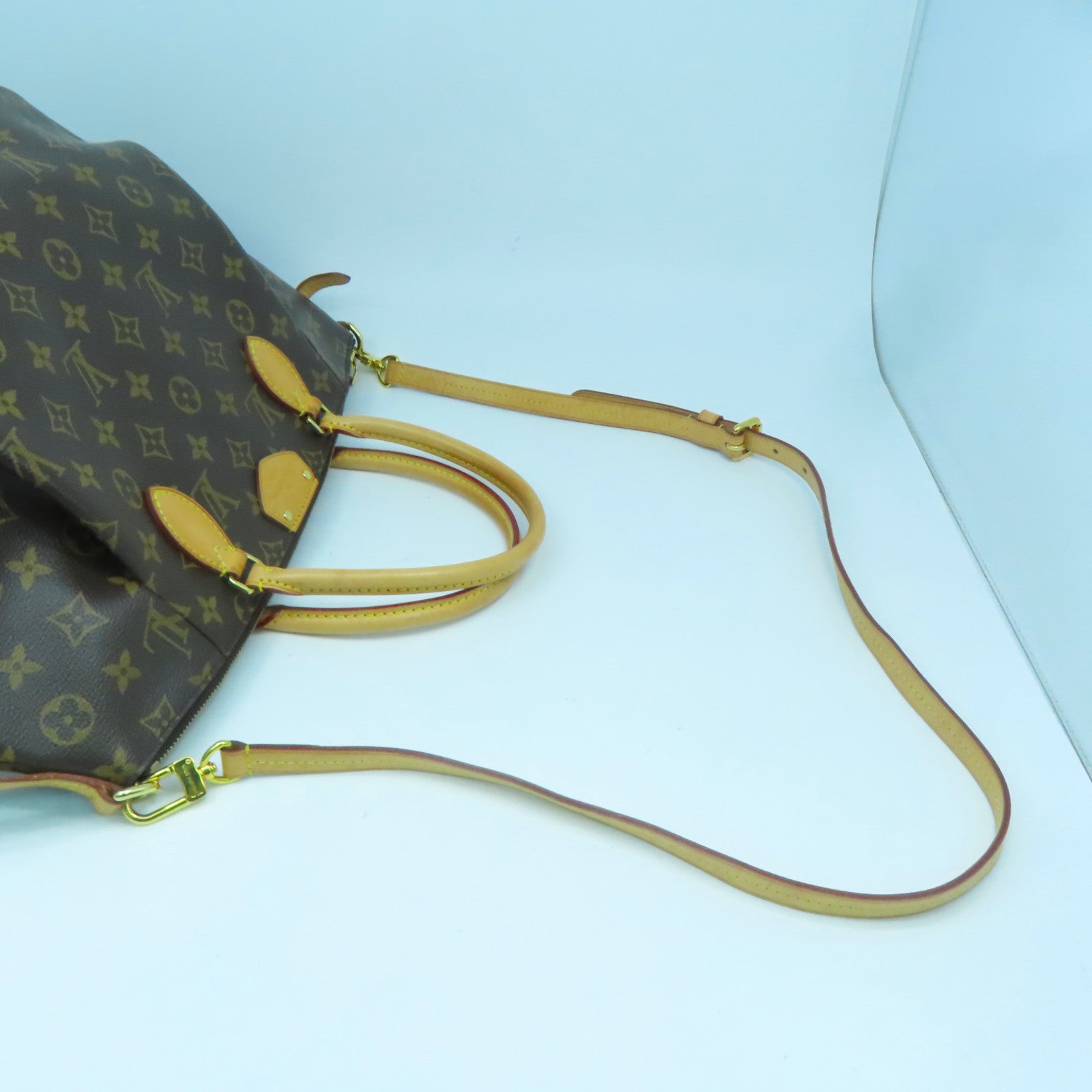 LOUIS VUITTON Monogram Turenne MM金扣手挽肩背兩用袋啡色