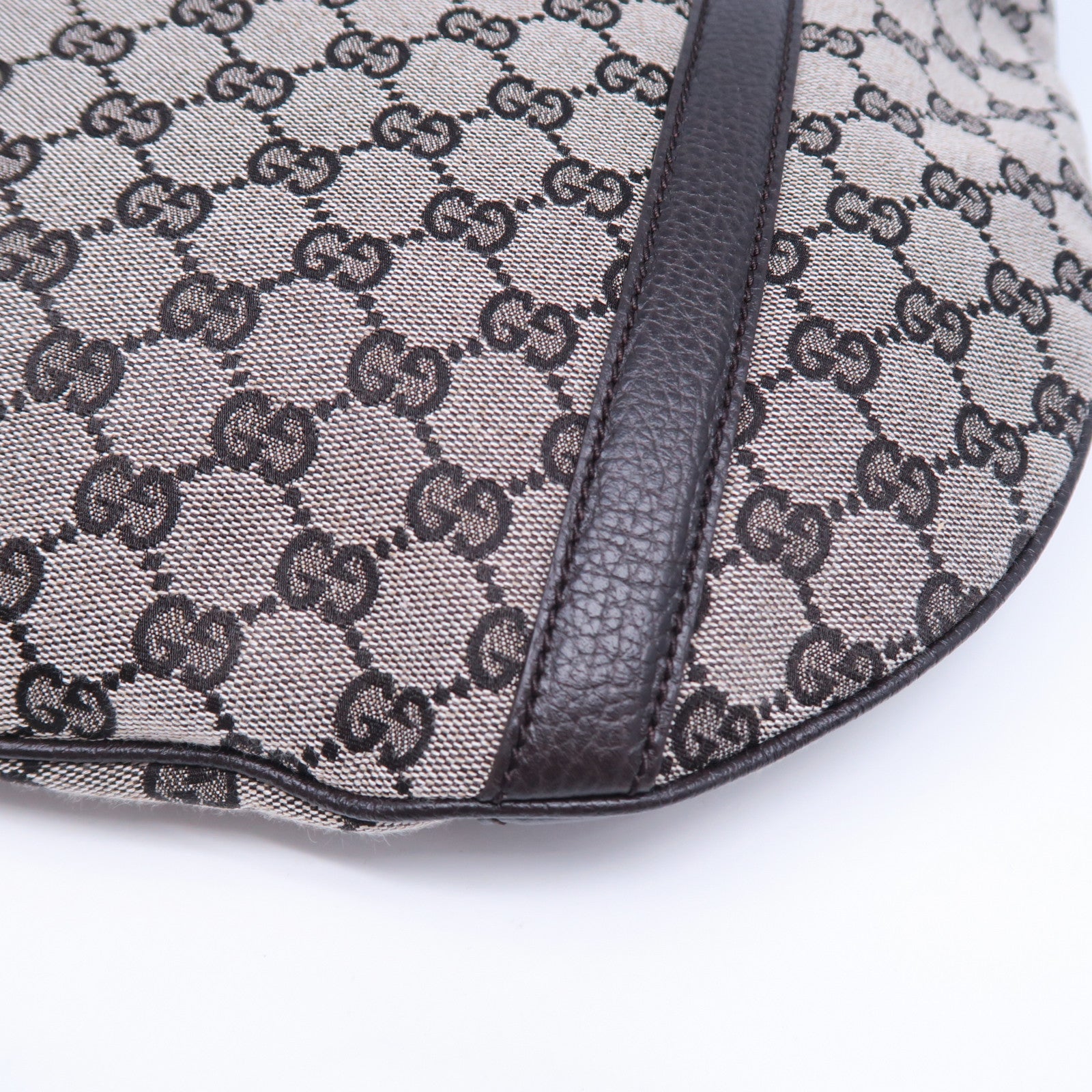 GUCCI 帆布2 Way Shoulder Bag銀扣手挽肩背兩用啡色
