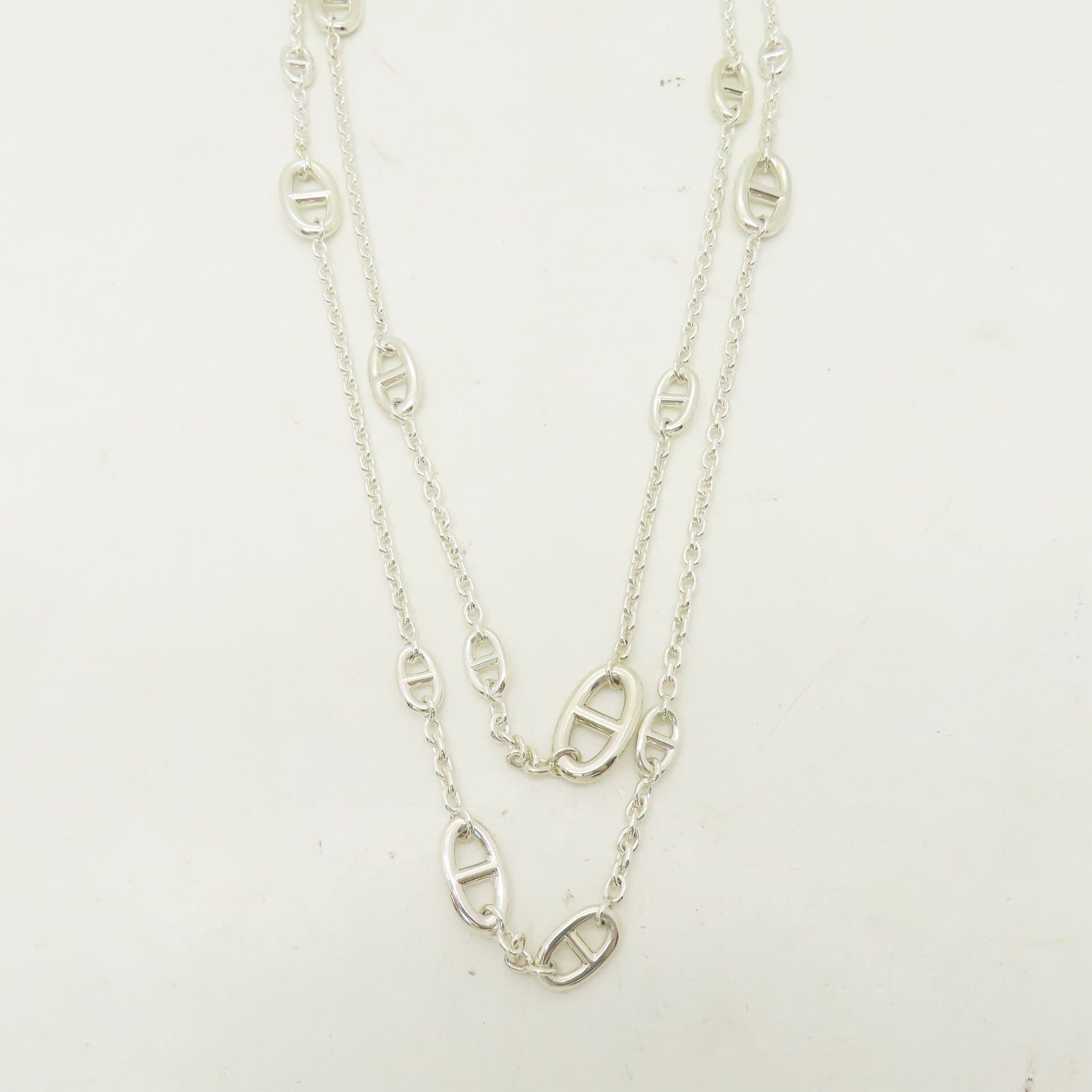 HERMES 【激減優惠】925純銀Farandde項鍊#160cm