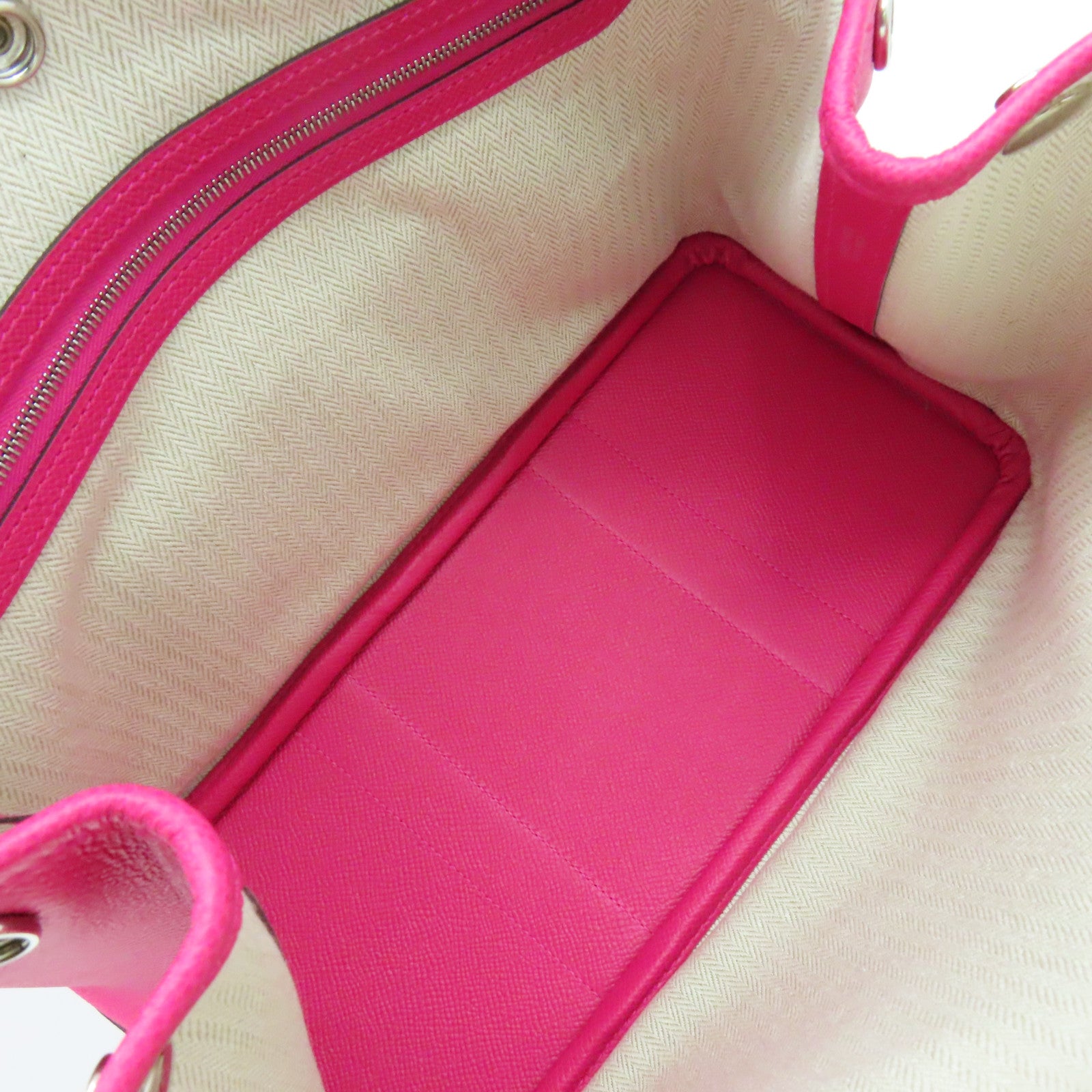 HERMES Epsom皮革Garden Party TPM Tote Bag銀扣手挽袋Rose Mexico墨西哥玫瑰色