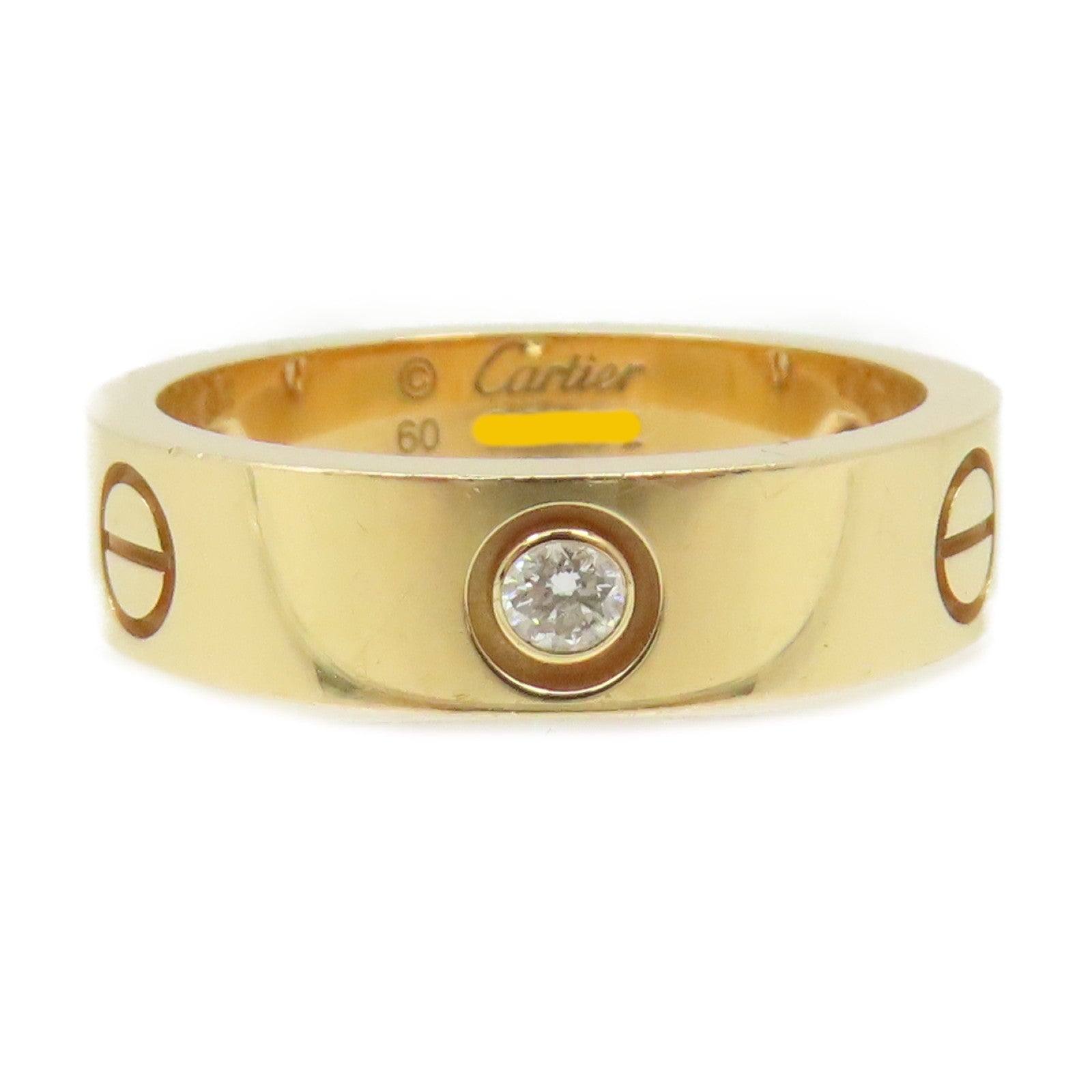 CARTIER 18K玫瑰金3 Diamond Love Ring鑽石戒指#60