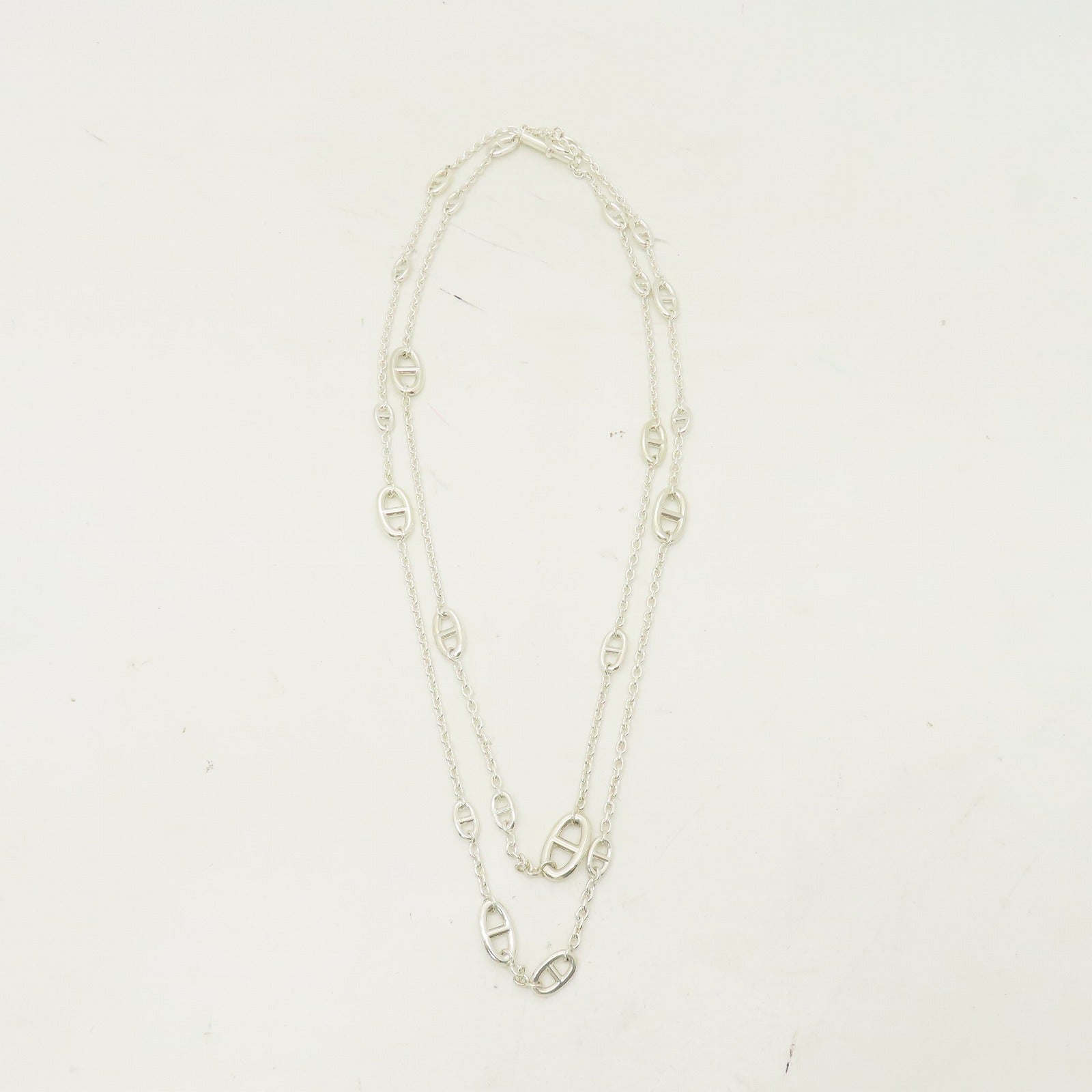 HERMES 【激減優惠】925純銀Farandde項鍊#160cm