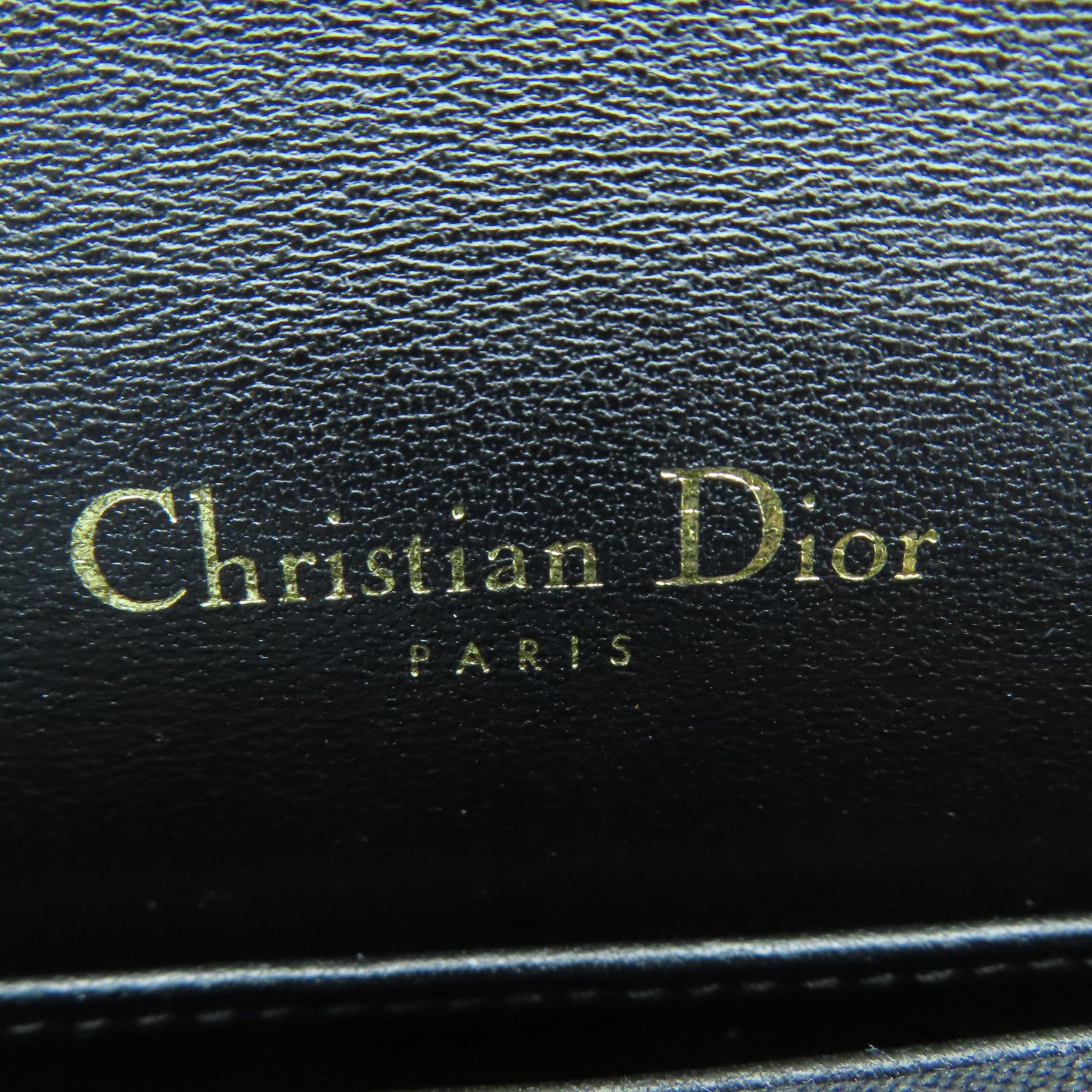 Dior 羊皮皮革Lady Dior Pouch金扣鏈帶肩背袋黑色