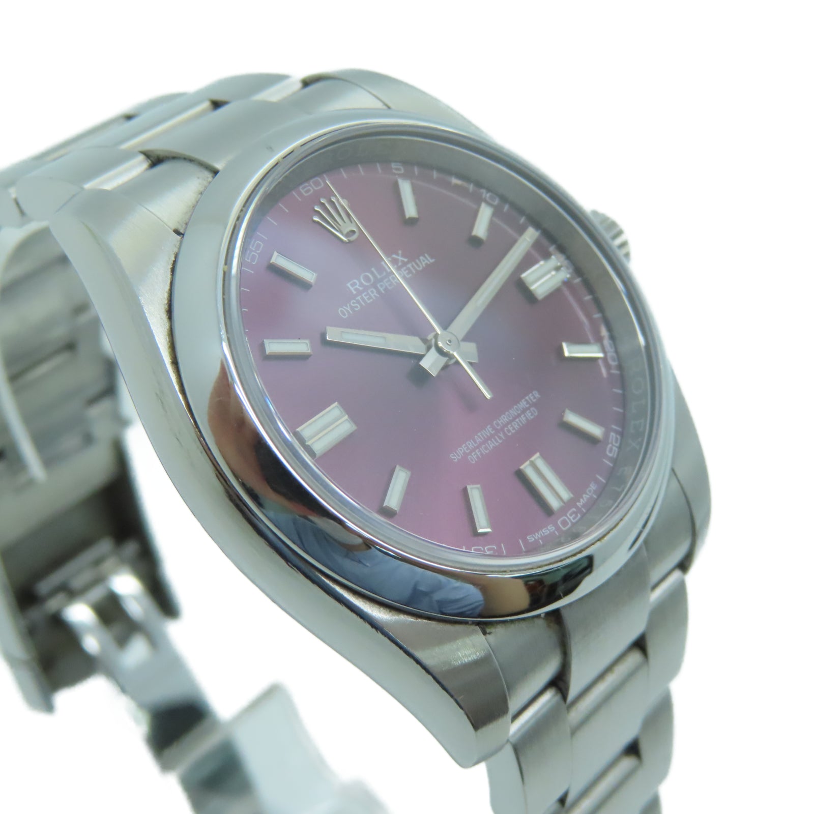 ROLEX Oyster Perpetual不锈钢手表自动机芯紫色