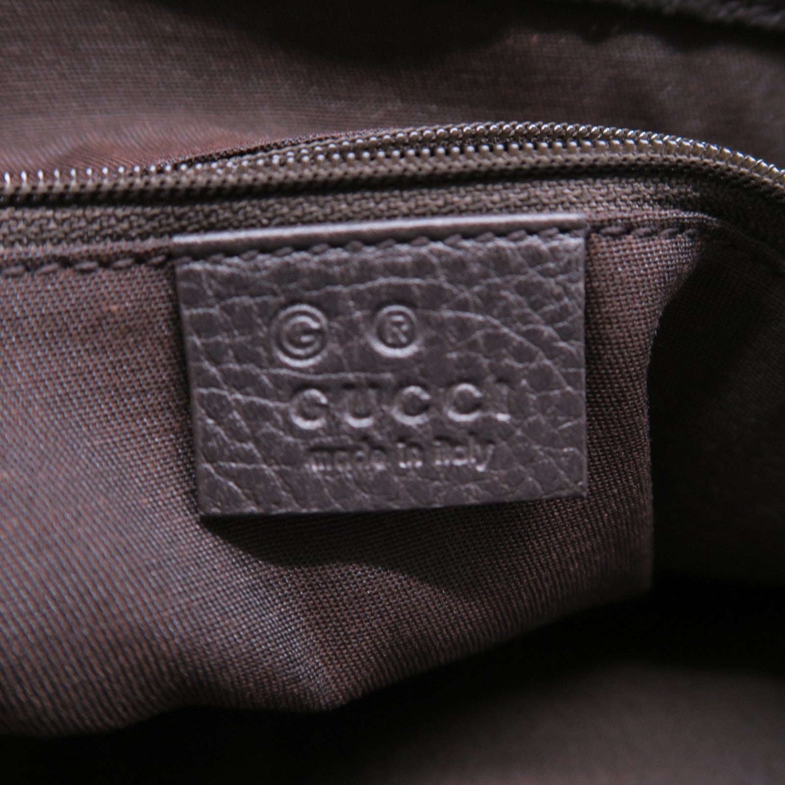 GUCCI 帆布2 Way Shoulder Bag銀扣手挽肩背兩用啡色