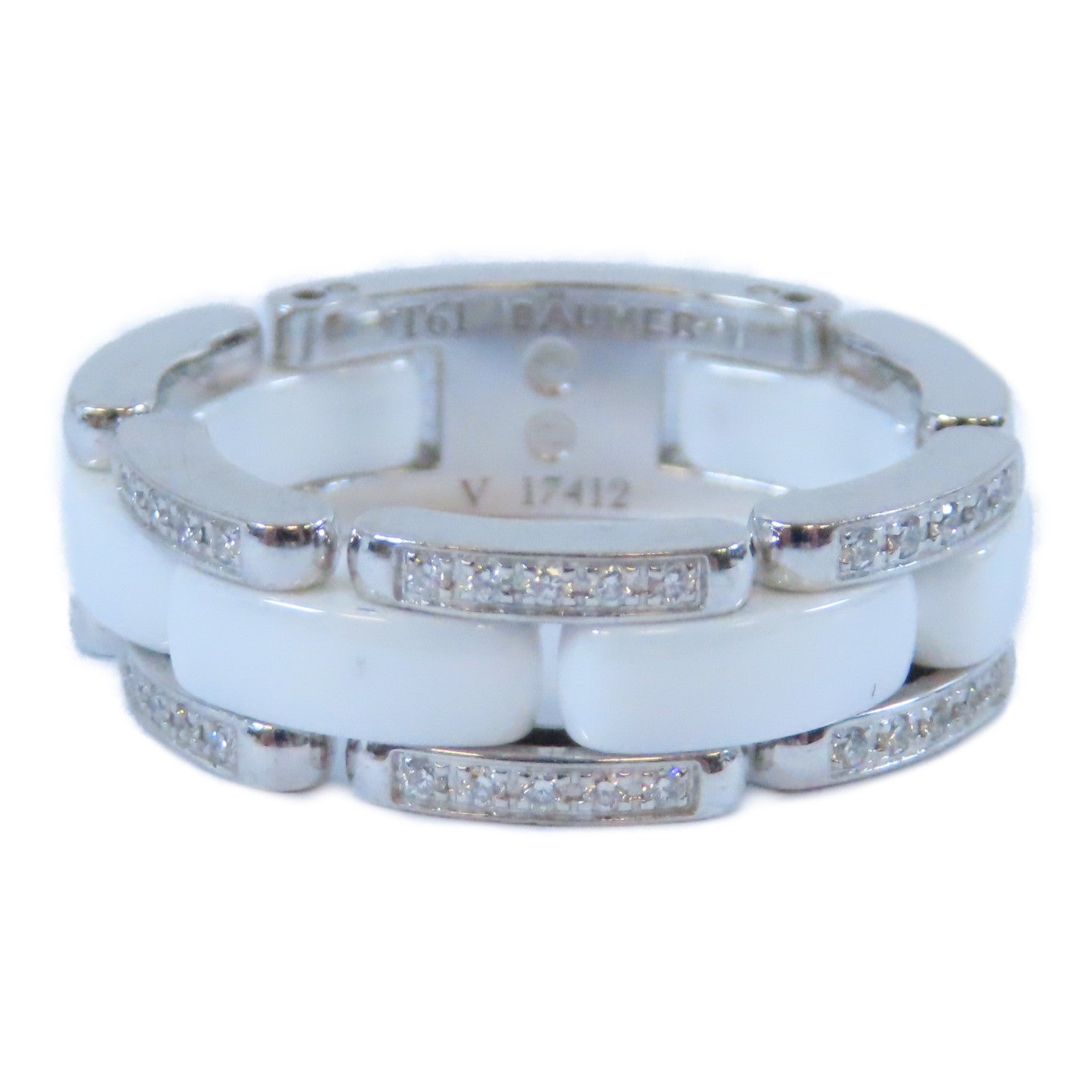 CHANEL 18K白金Ultra Diamond Ring戒指白色US#6.25