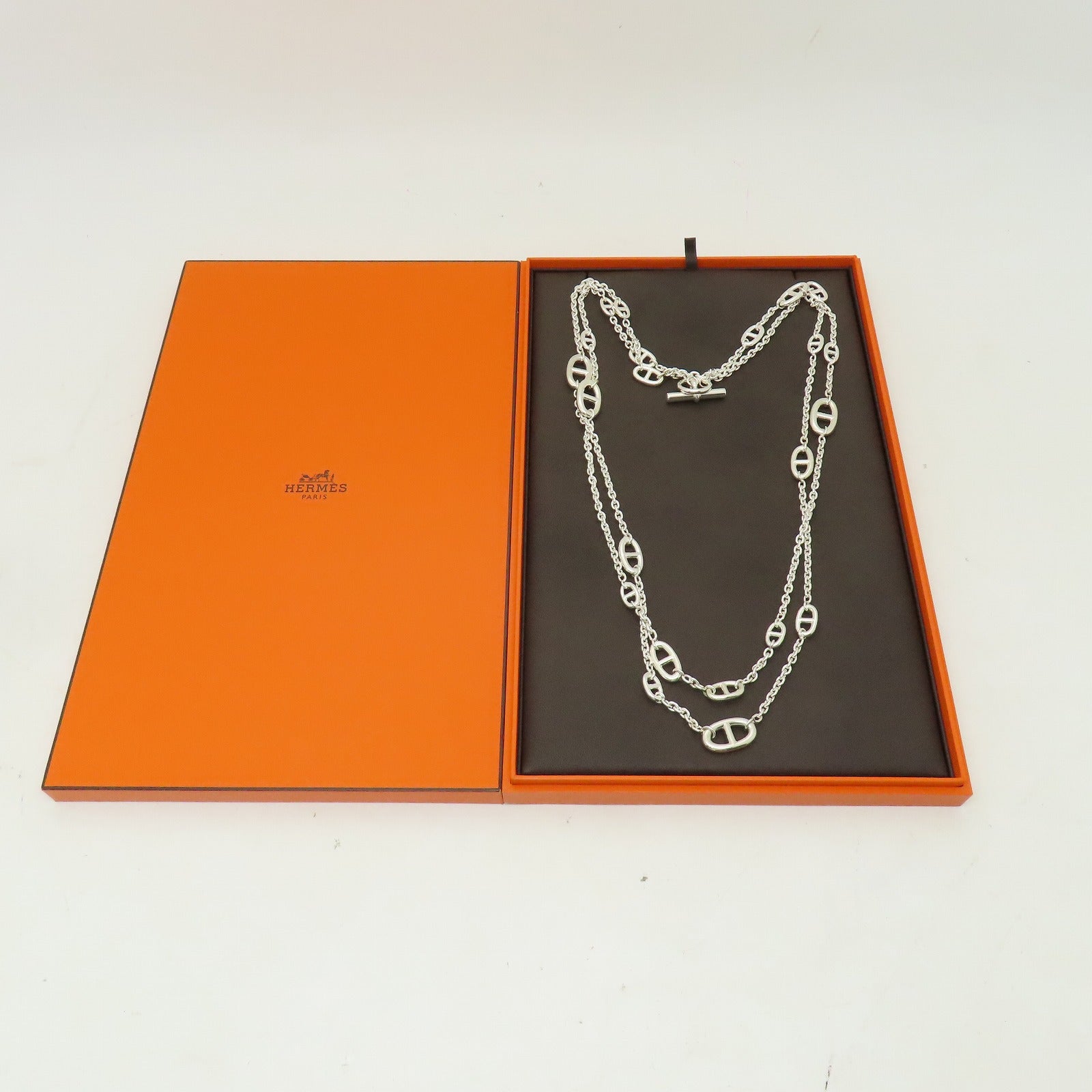 HERMES 【激減優惠】925純銀Farandde項鍊#160cm