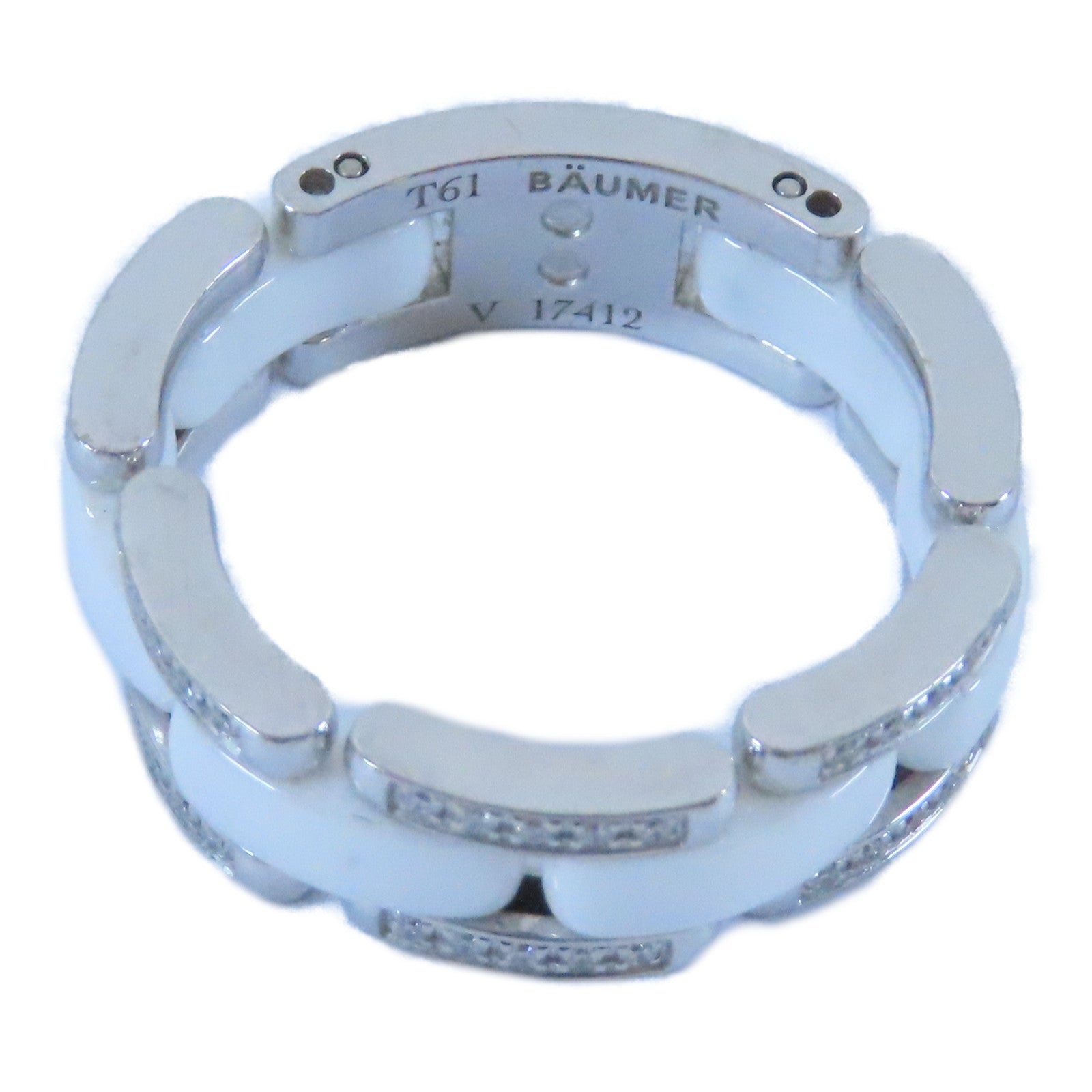 CHANEL 18K白金Ultra Diamond Ring戒指白色US#6.25