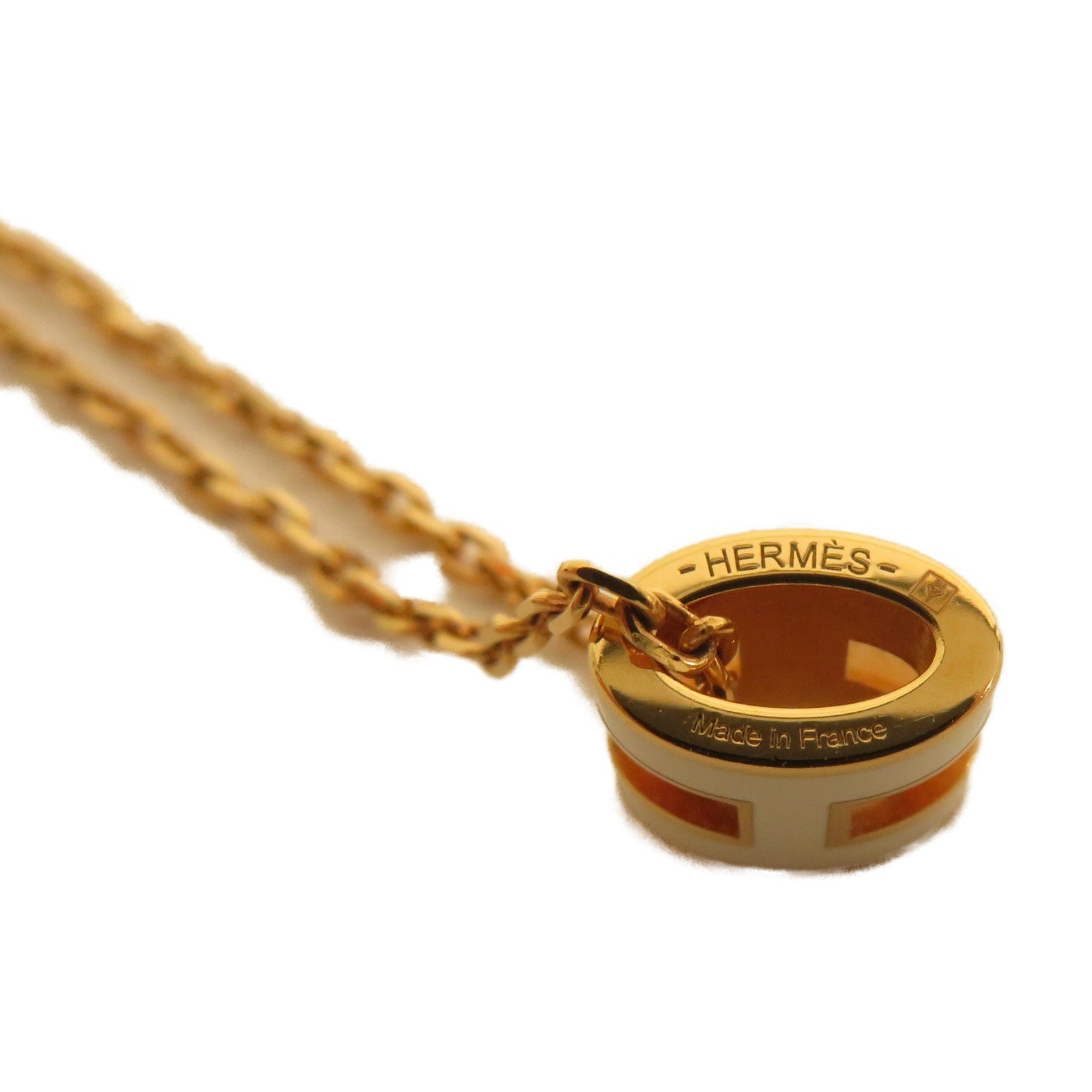 HERMES 金屬Pop H項鍊白色