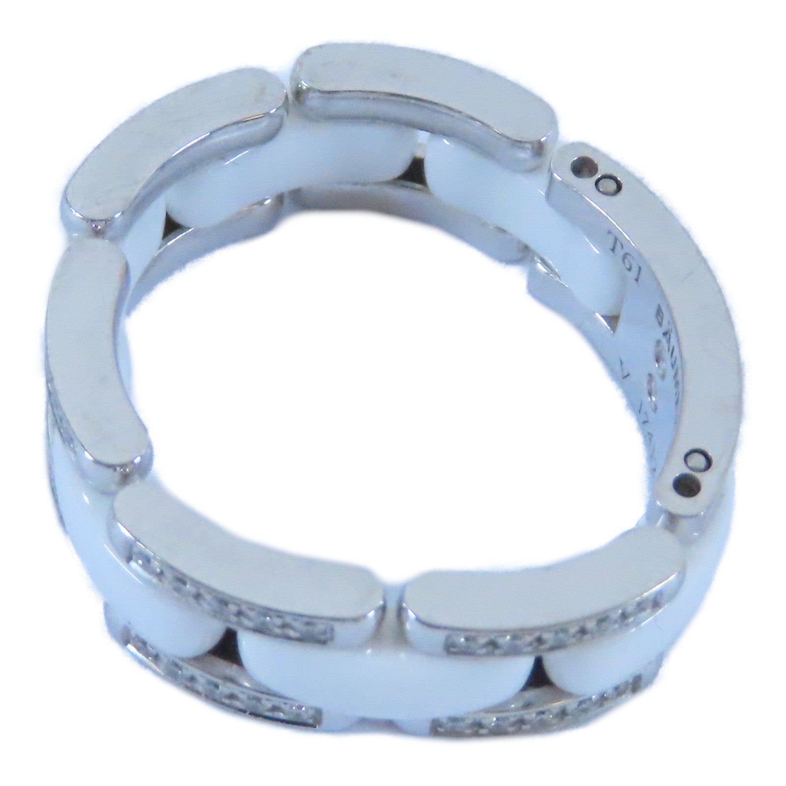CHANEL 18K白金Ultra Diamond Ring戒指白色US#6.25