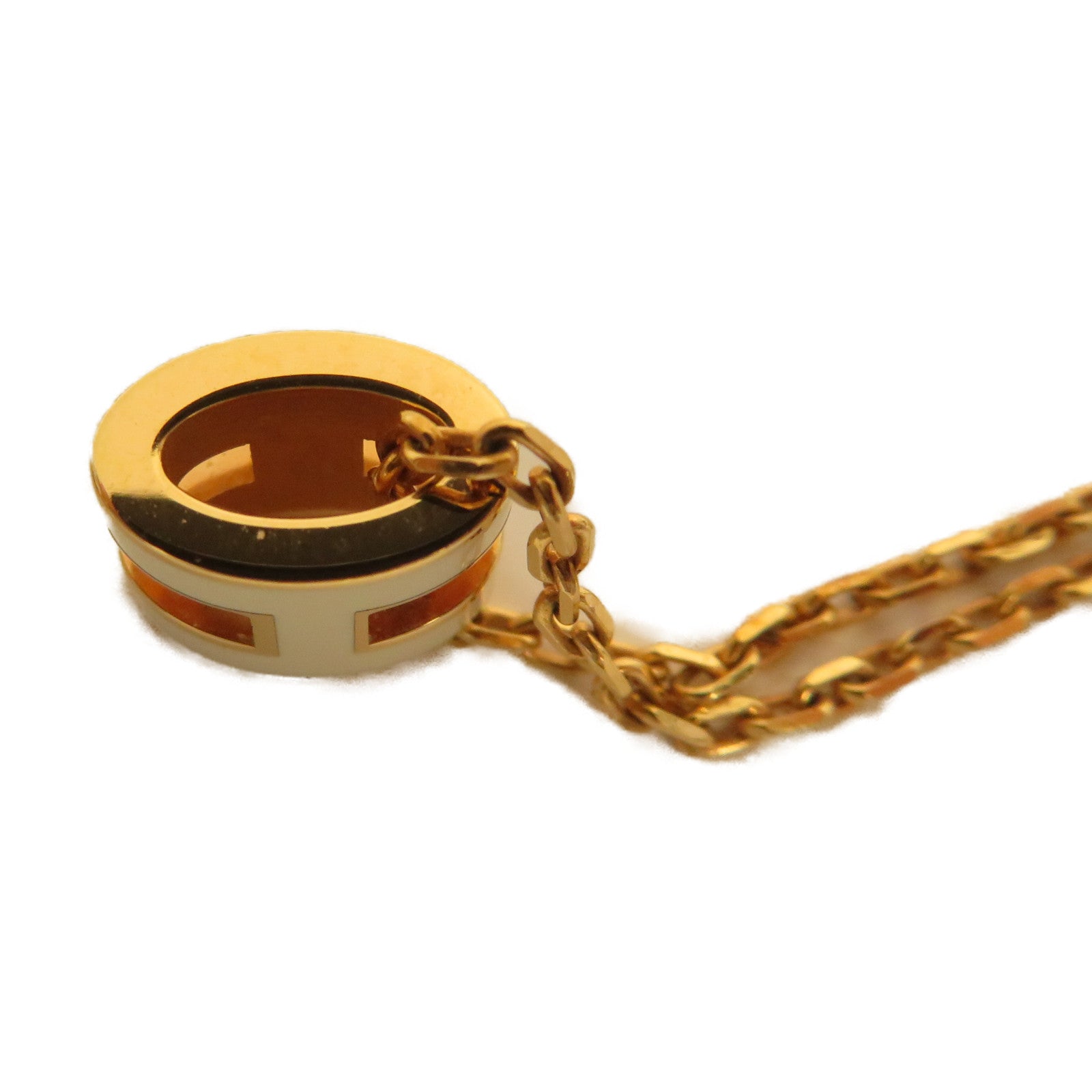 HERMES 金屬Pop H項鍊白色