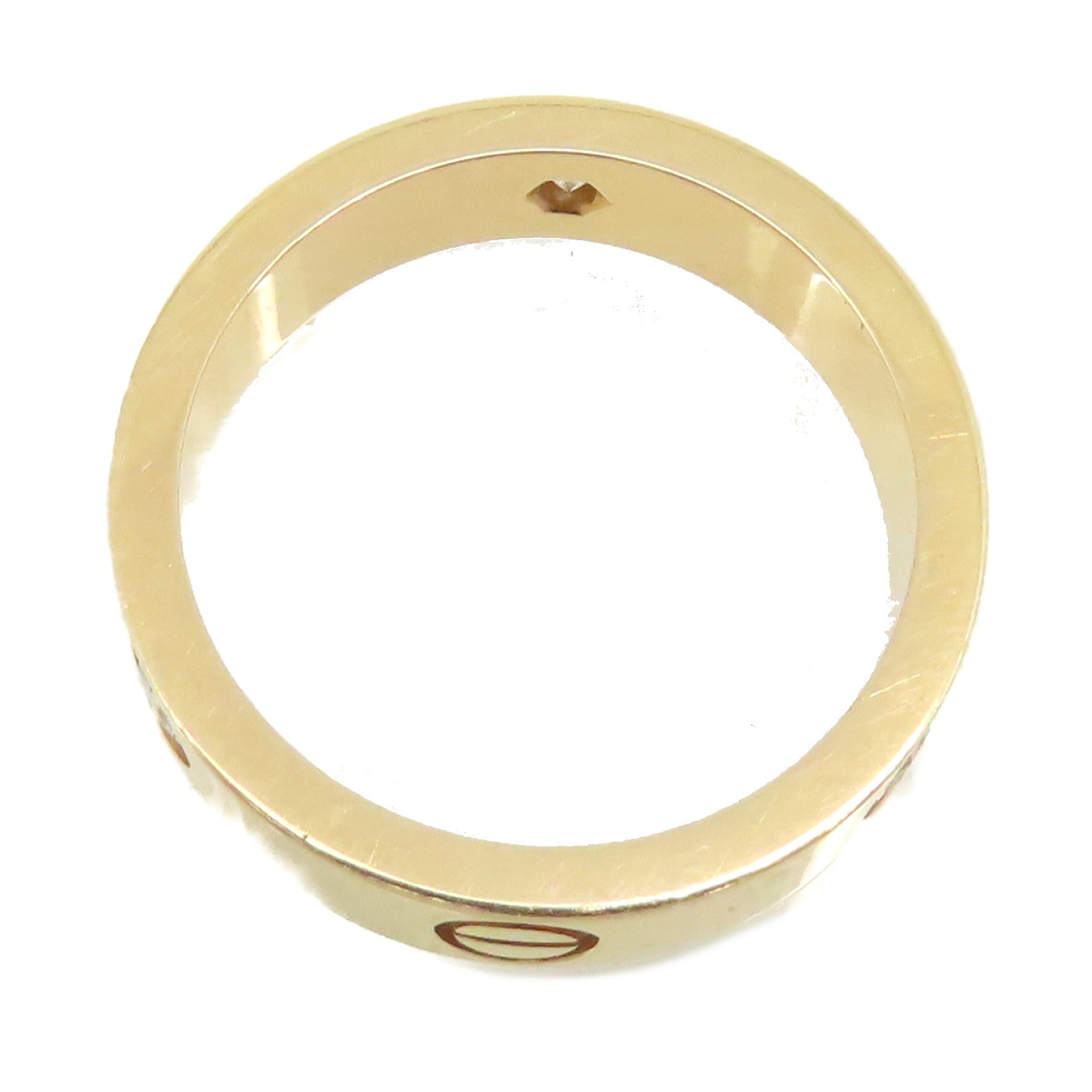 CARTIER 18K玫瑰金3 Diamond Love Ring鑽石戒指#60