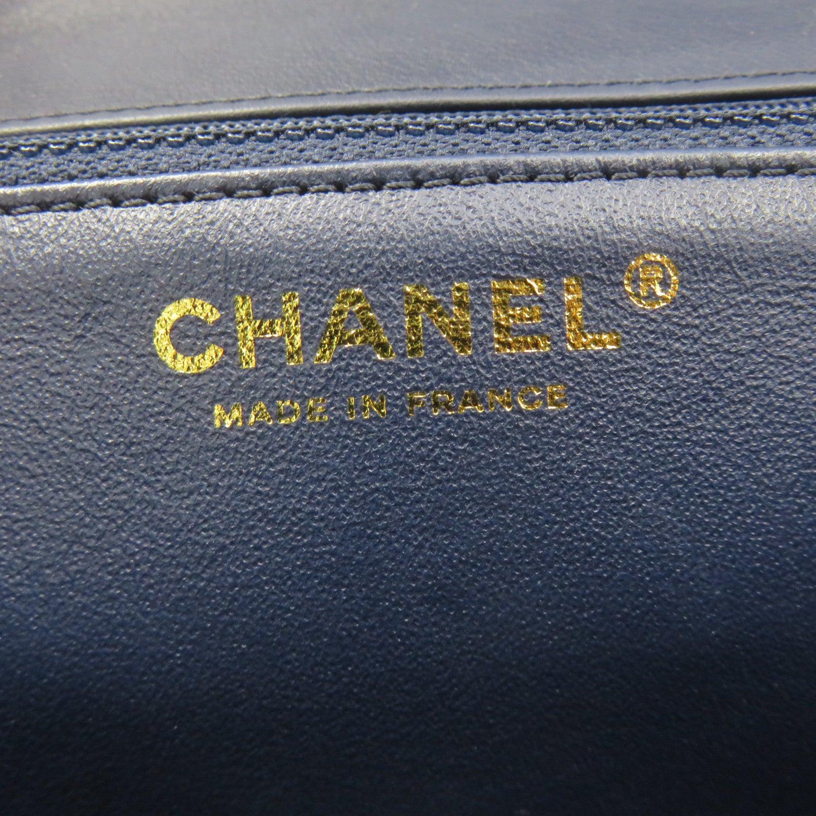 CHANEL 菱格牛皮皮革Chain 2Way Shoulder Bag金扣链带手挽肩背两用袋宝蓝色