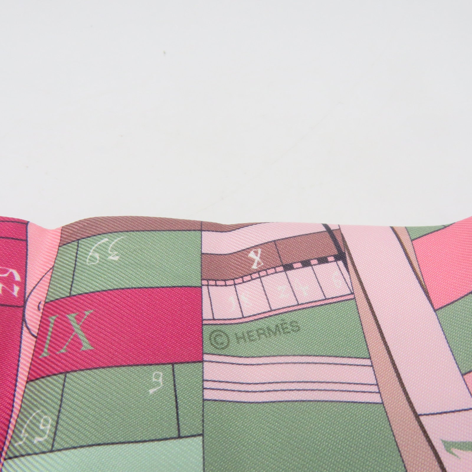 HERMES 絲質Twilly Scarf絲巾粉紅色/紫色/橙色/彩色