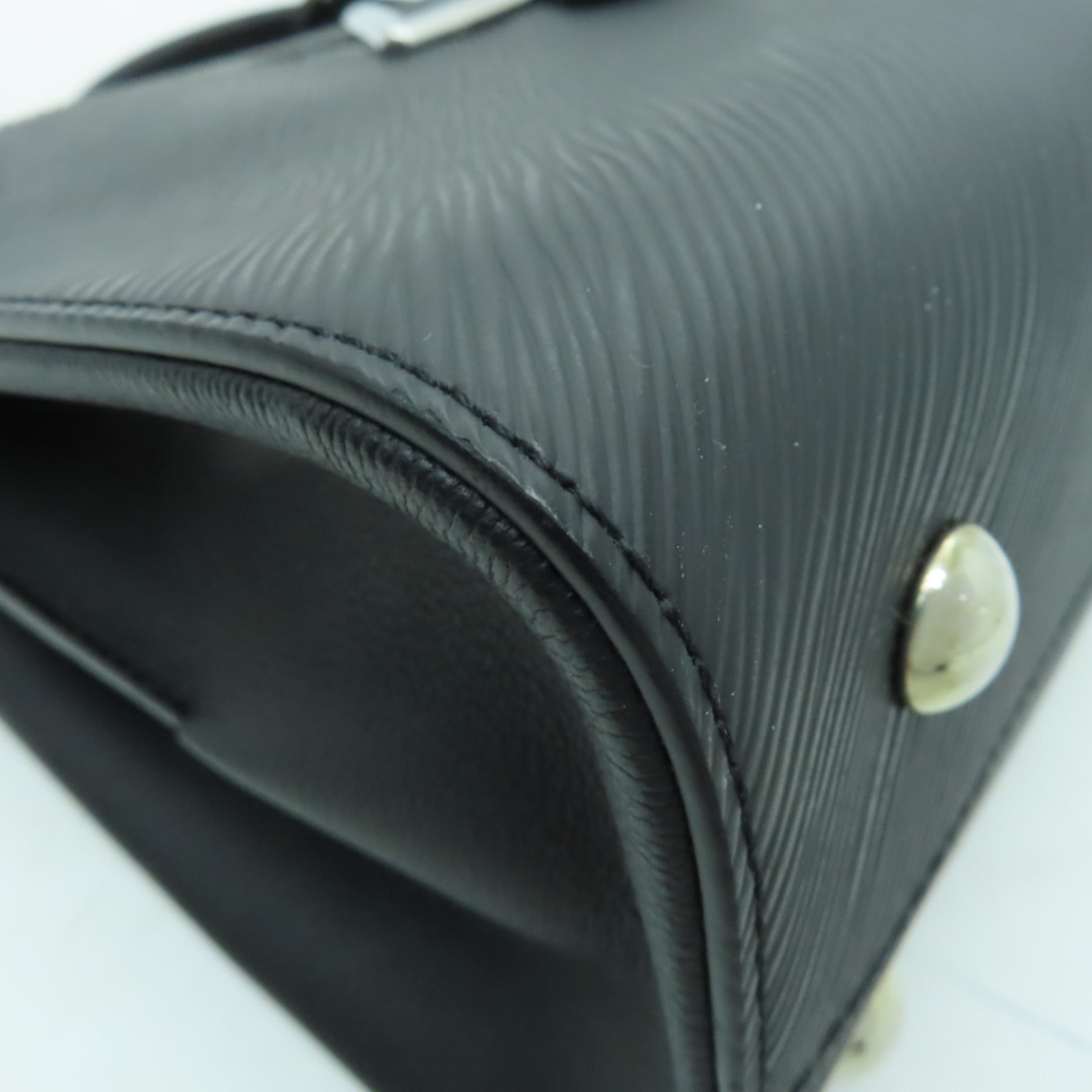 LOUIS VUITTON Epi Twist Tote銀扣手挽肩背兩用袋黑色