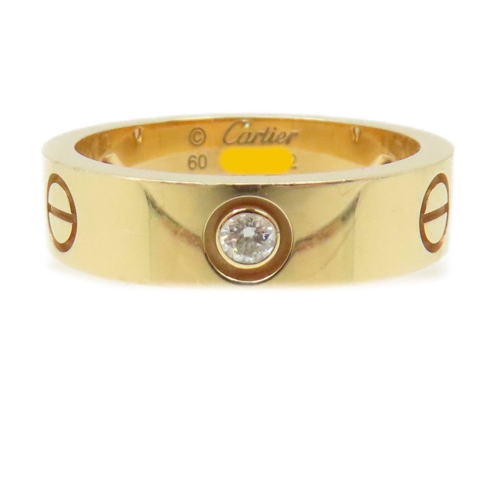 CARTIER 18K玫瑰金3 Diamond Love Ring鑽石戒指#60