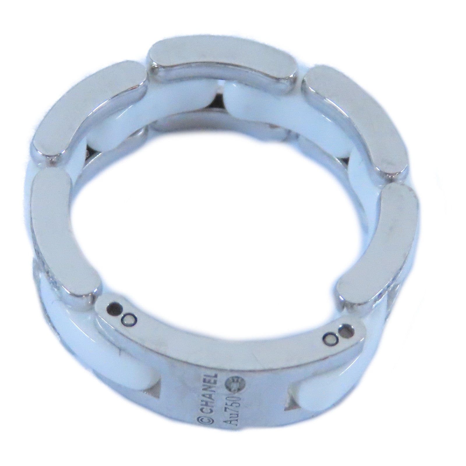 CHANEL 18K白金Ultra Diamond Ring戒指白色US#6.25