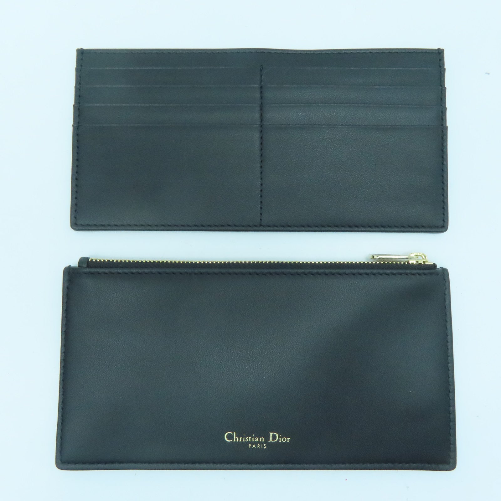 Dior 羊皮皮革Lady Dior Pouch金扣鏈帶肩背袋黑色