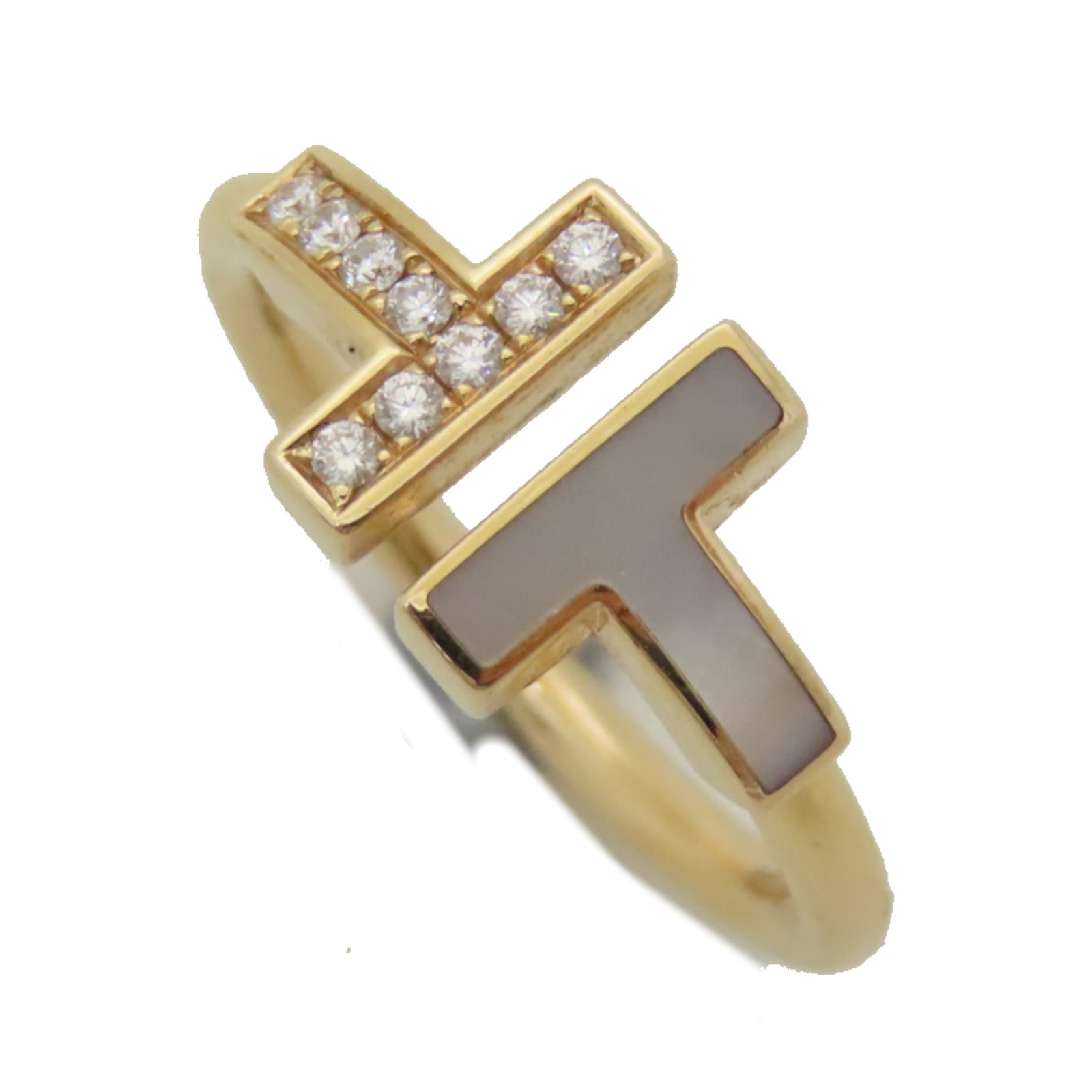 TIFFANY＆CO 18K玫瑰金T Wire Ring戒指US#5.25
