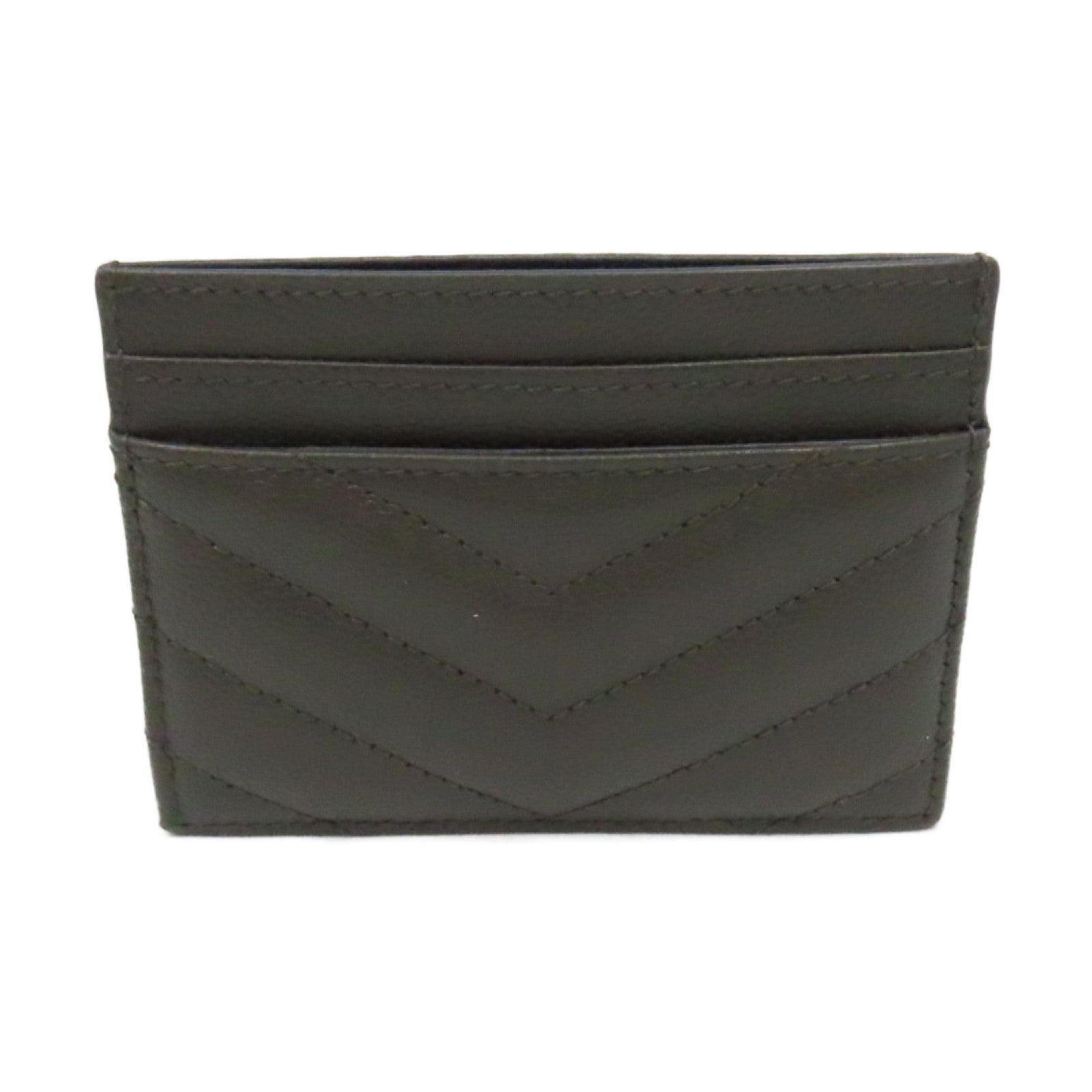 SAINT LAURENT 牛皮皮革Card Case卡片套碳灰色