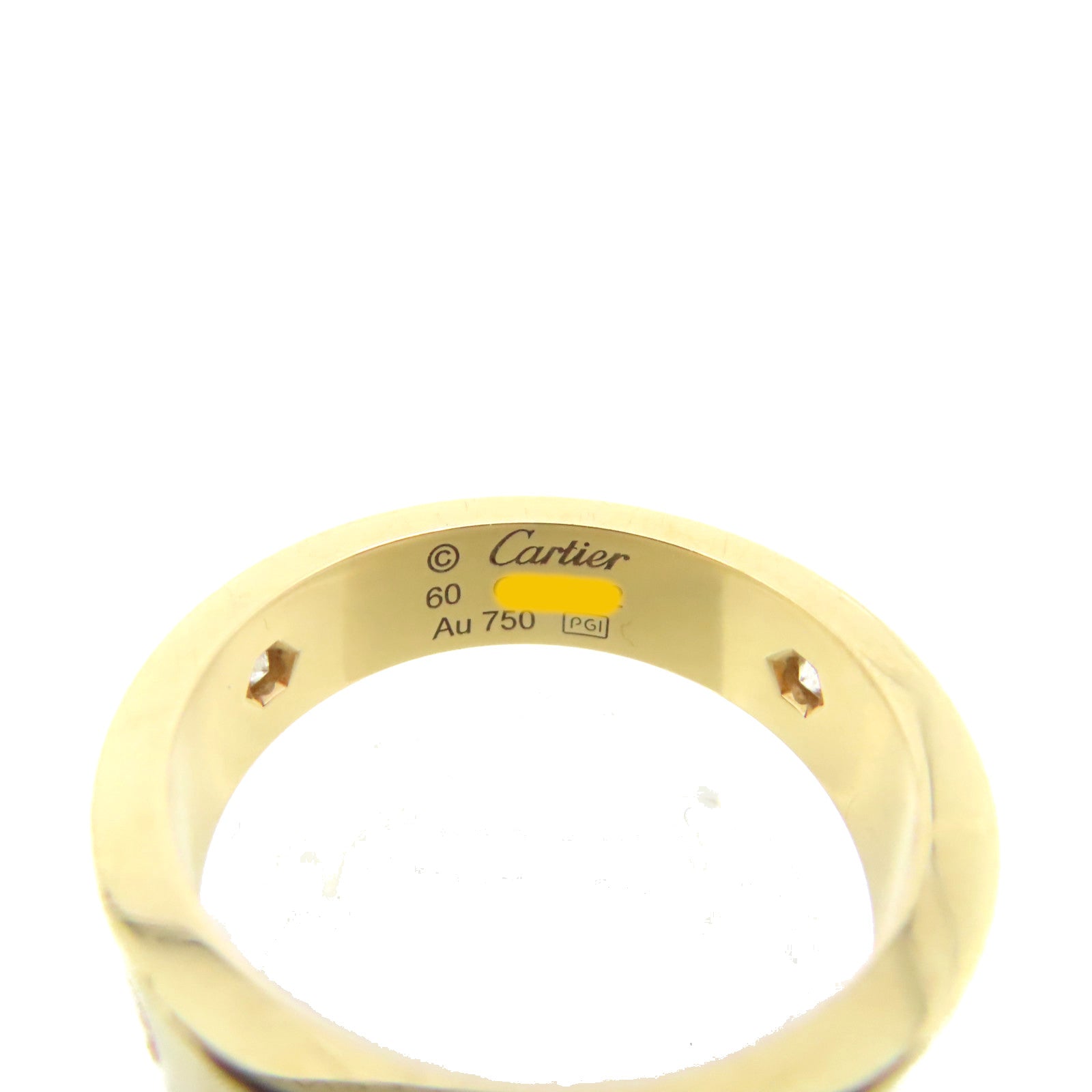 CARTIER 18K玫瑰金3 Diamond Love Ring鑽石戒指#60