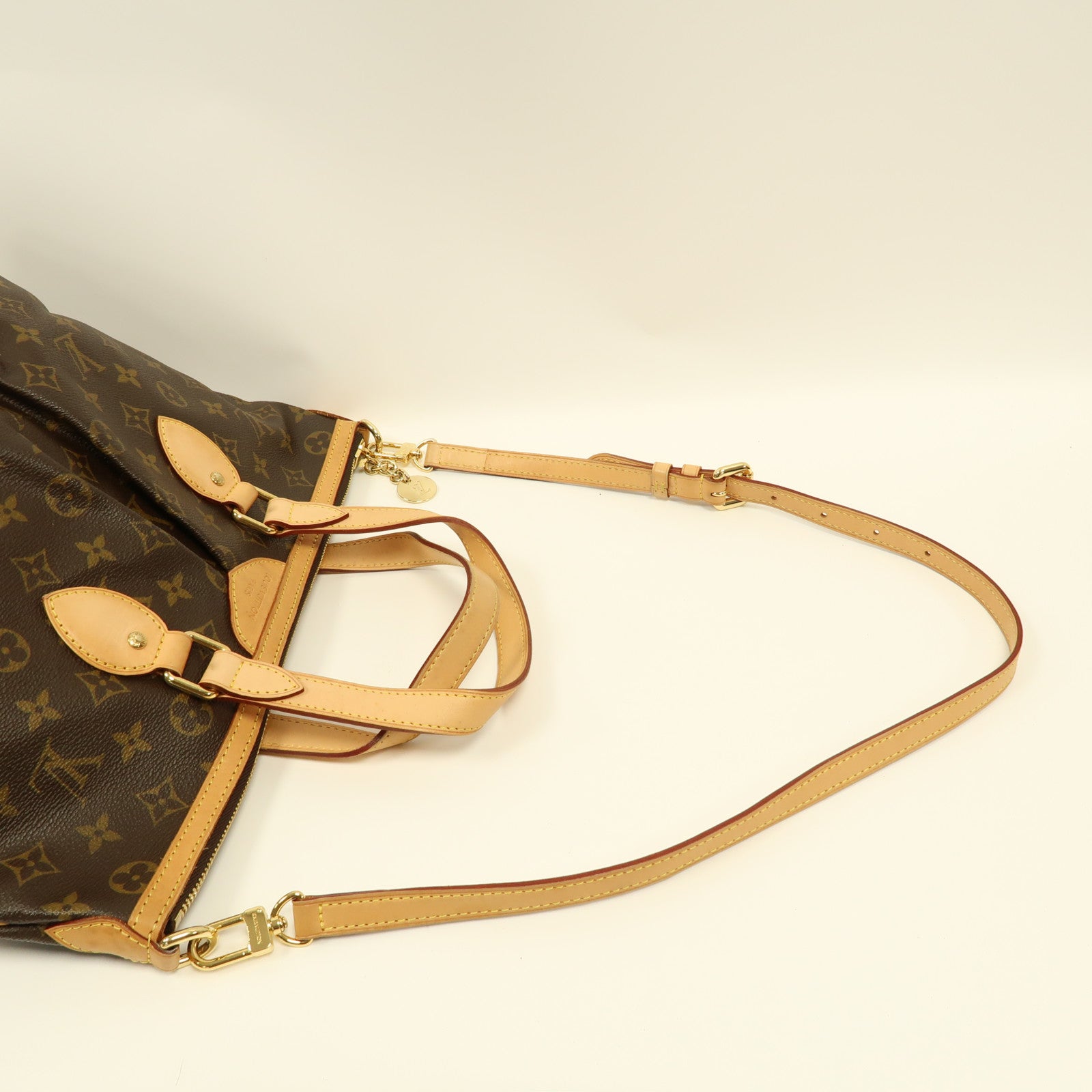 LOUIS VUITTON Monogram Palermo PM金扣手挽肩背兩用袋啡色